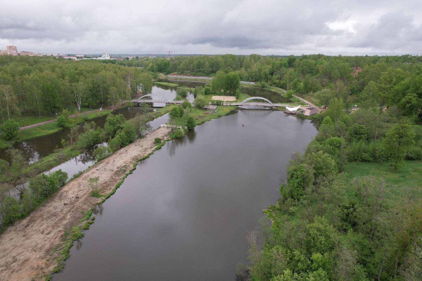 видео с коптера, очистка реки Сестра, экология подмосковья,