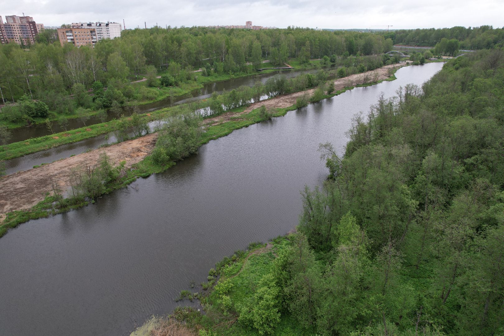 видео с коптера, очистка реки Сестра, экология подмосковья,