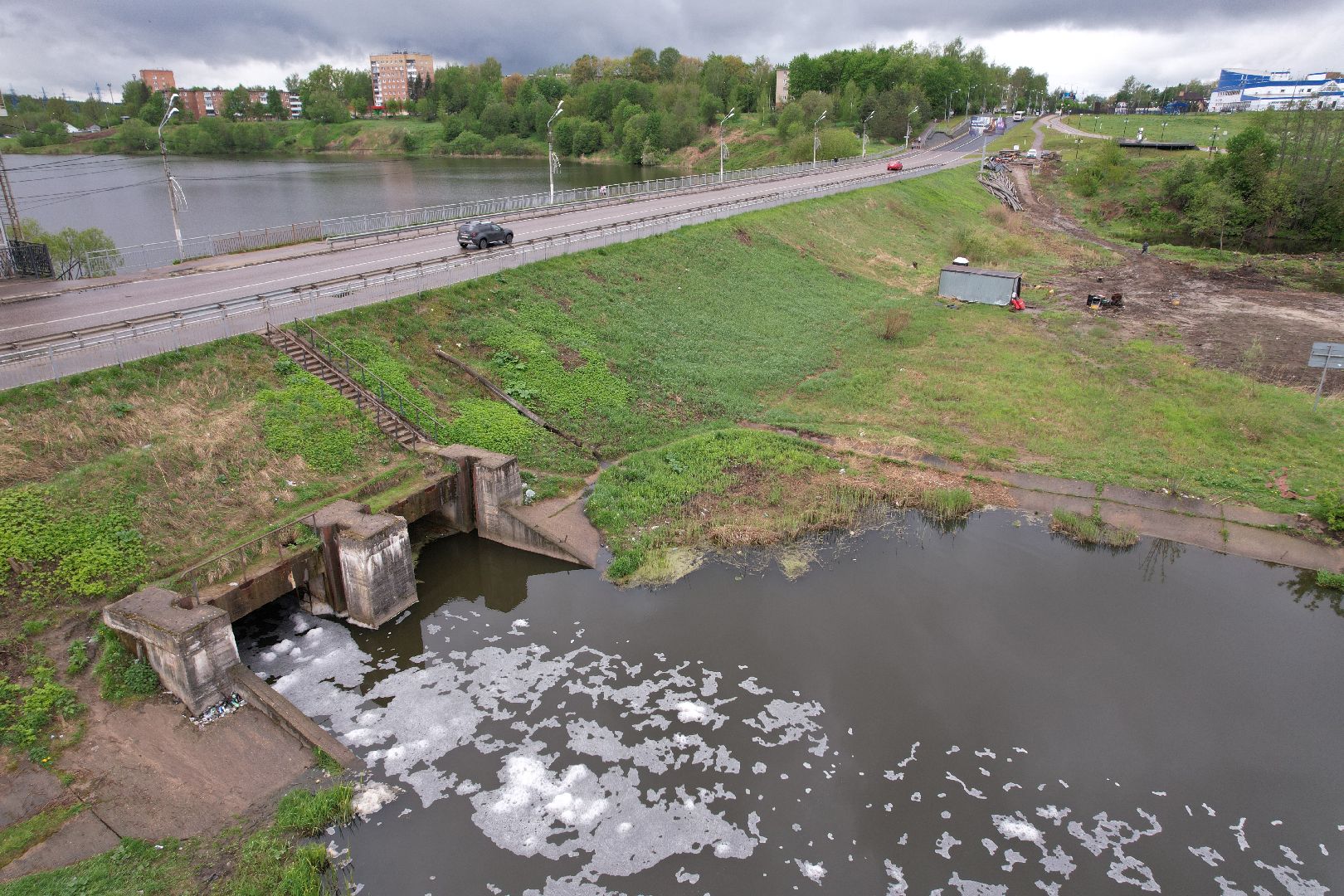 видео с коптера, очистка реки Сестра, экология подмосковья,