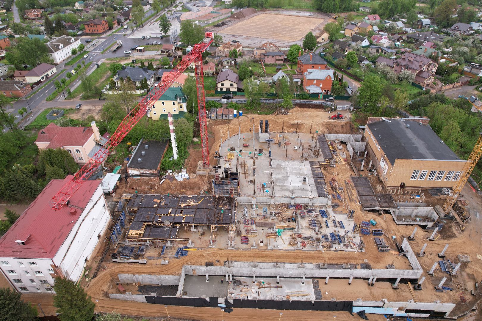 видео с коптера, школа олимпийского резерва в клину, спорт в клину,