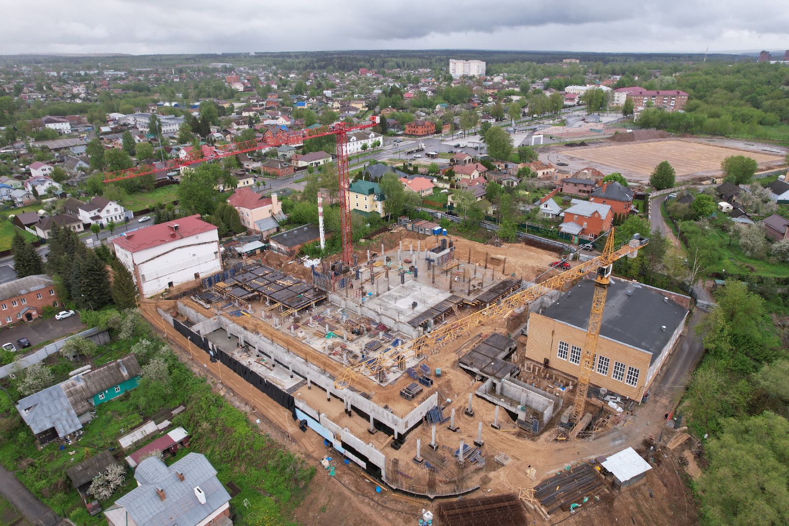 видео с коптера, школа олимпийского резерва в клину, спорт в клину,