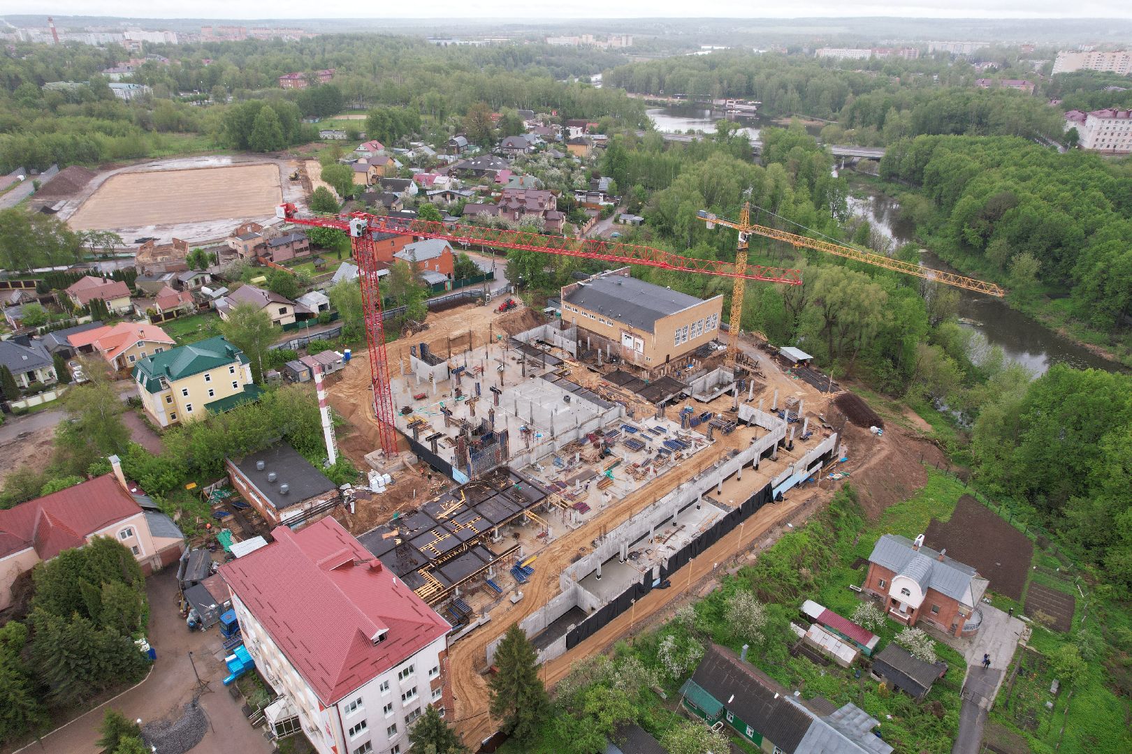 видео с коптера, школа олимпийского резерва в клину, спорт в клину,