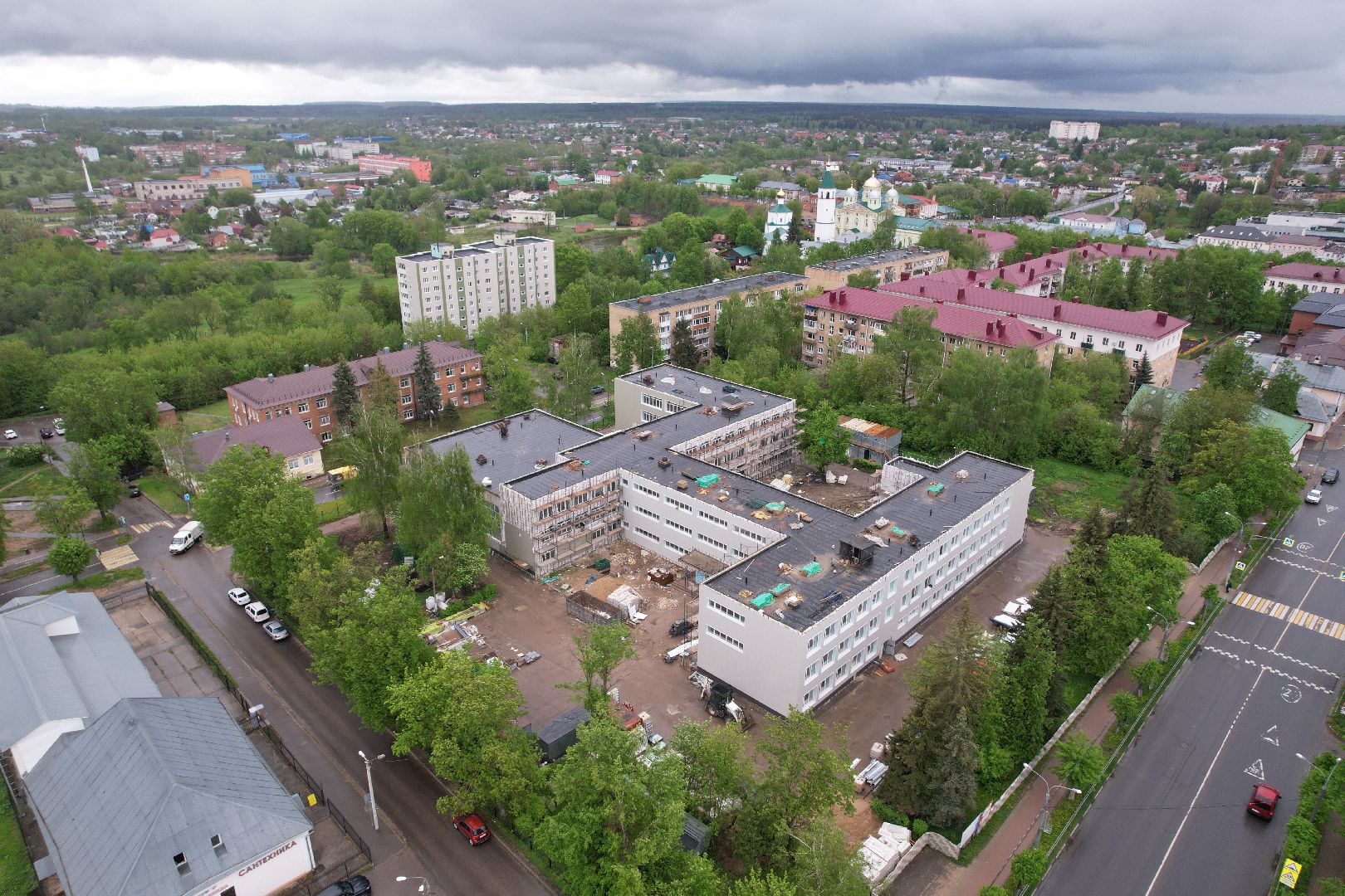 видео с коптера, гимназия им ВН Татищева, образование в клину,
