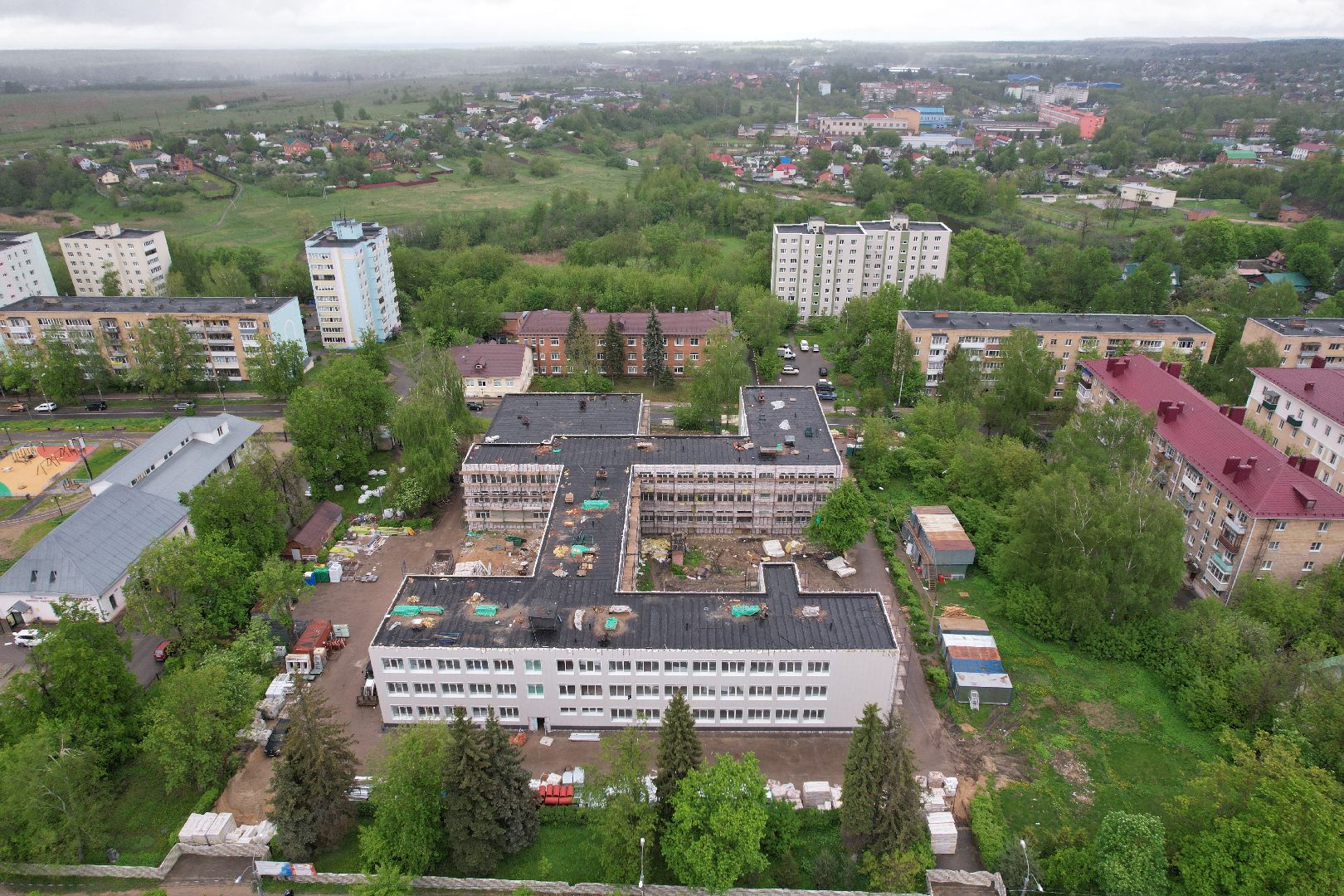 видео с коптера, гимназия им ВН Татищева, образование в клину,