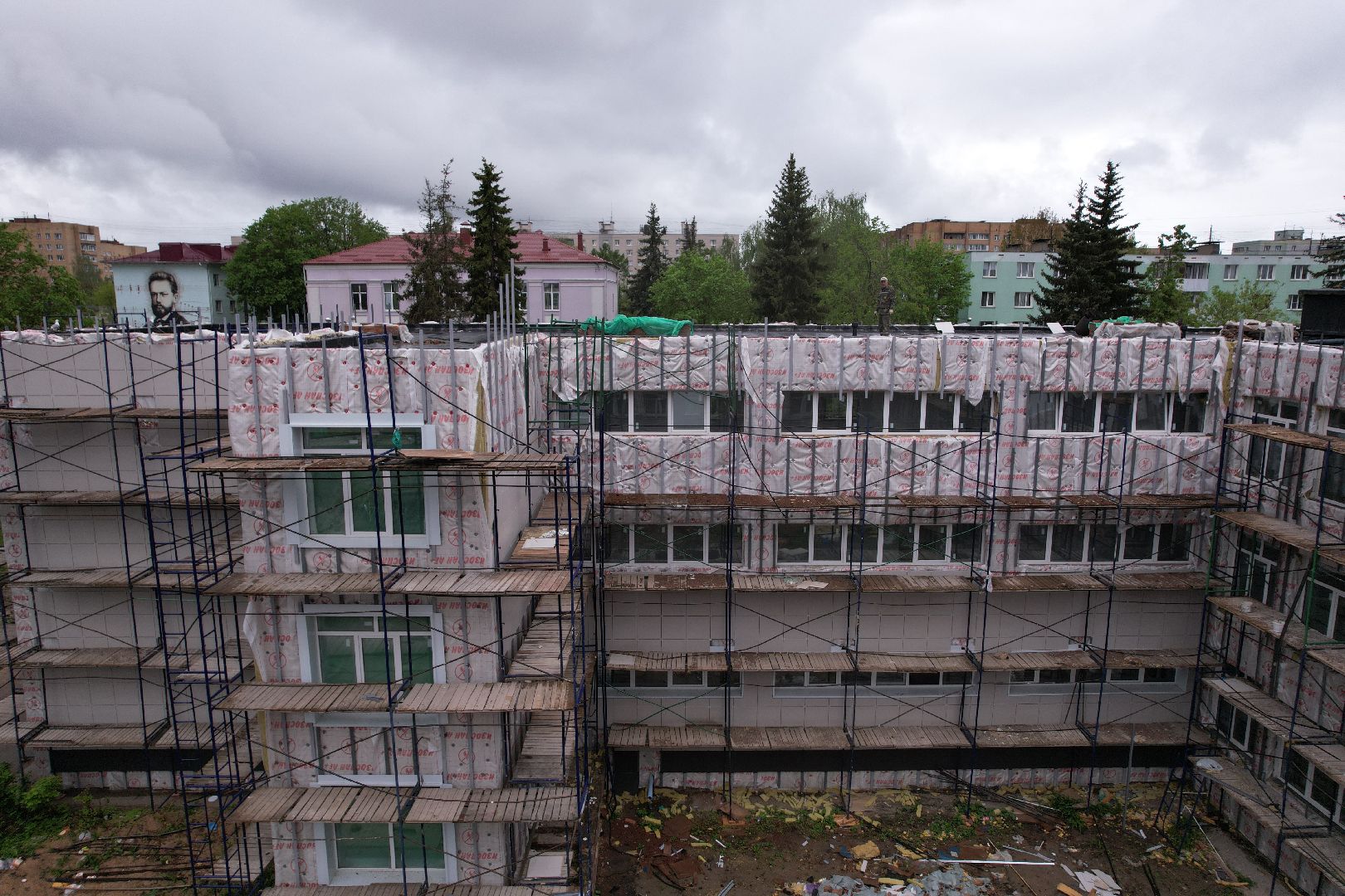 видео с коптера, гимназия им ВН Татищева, образование в клину,