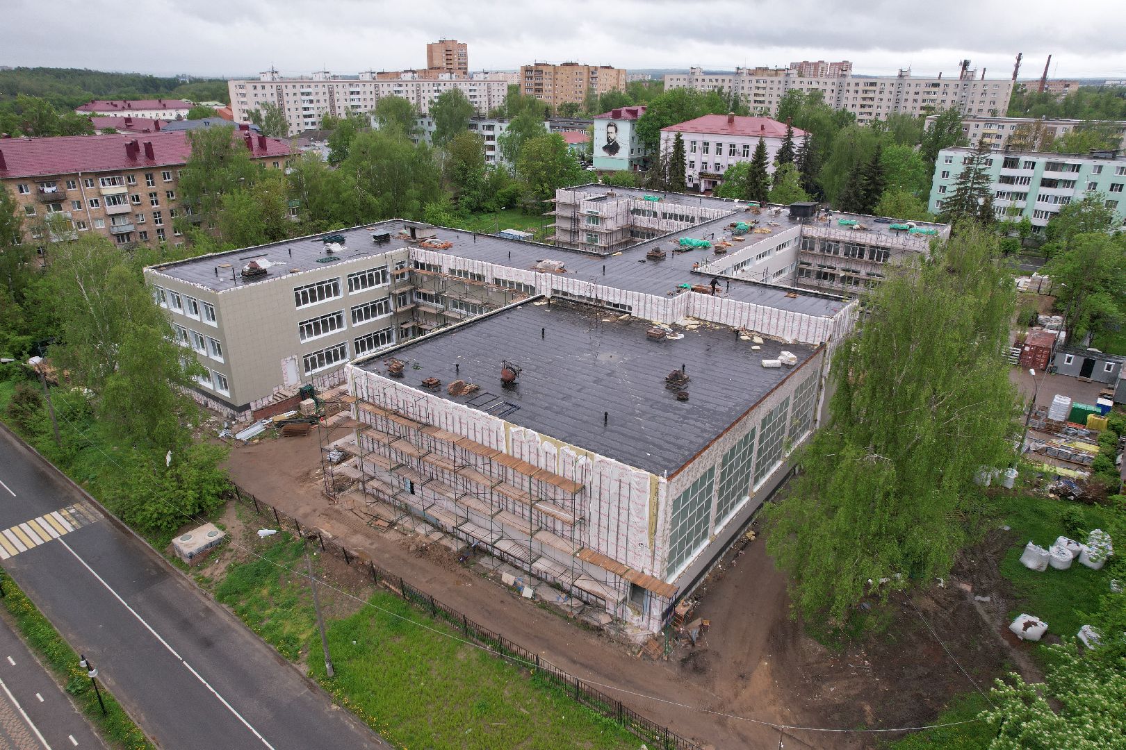 видео с коптера, гимназия им ВН Татищева, образование в клину,