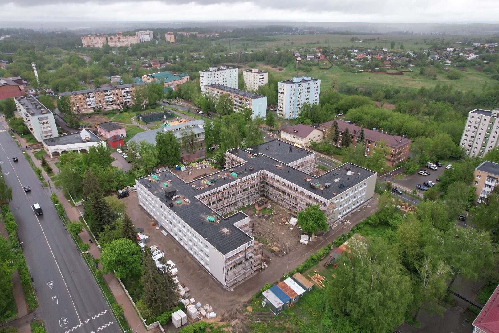 видео с коптера, гимназия им ВН Татищева, образование в клину,