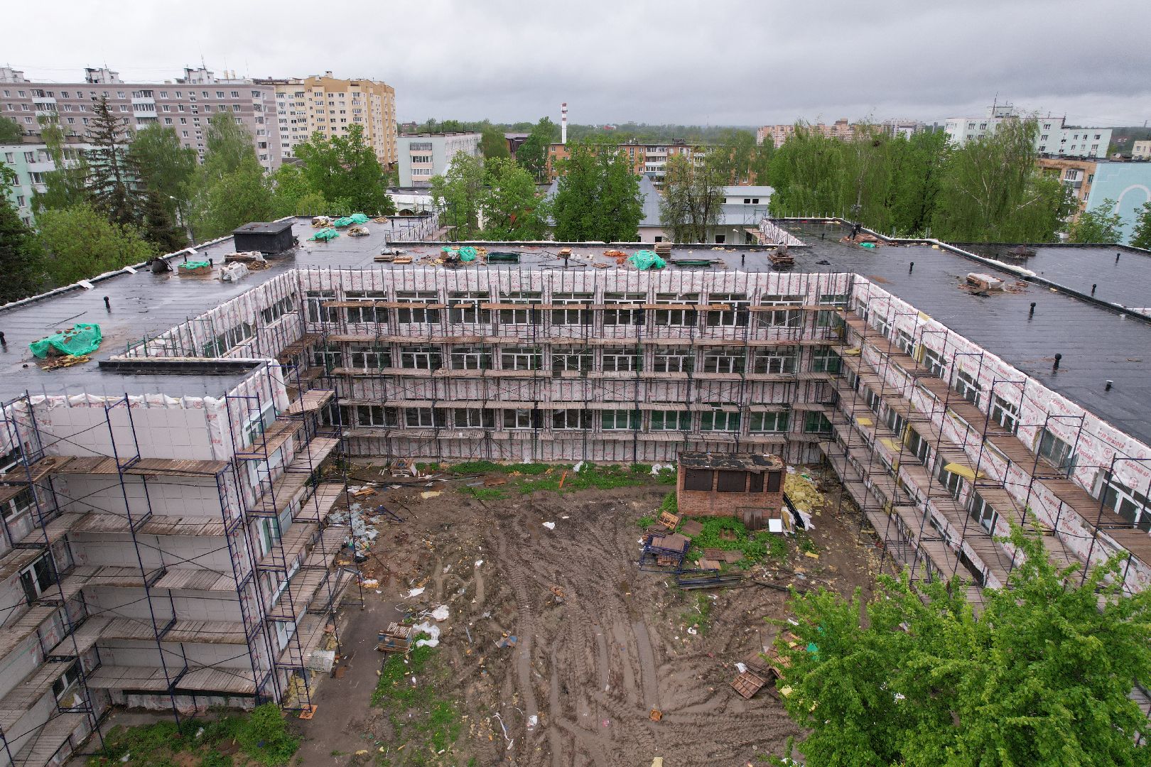 видео с коптера, гимназия им ВН Татищева, образование в клину,