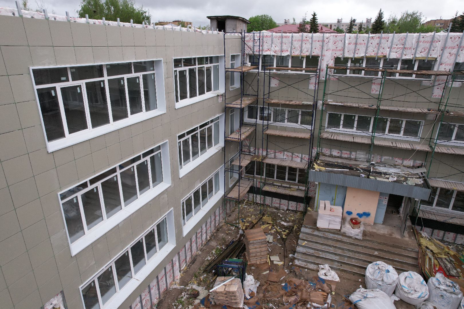 видео с коптера, гимназия им ВН Татищева, образование в клину,