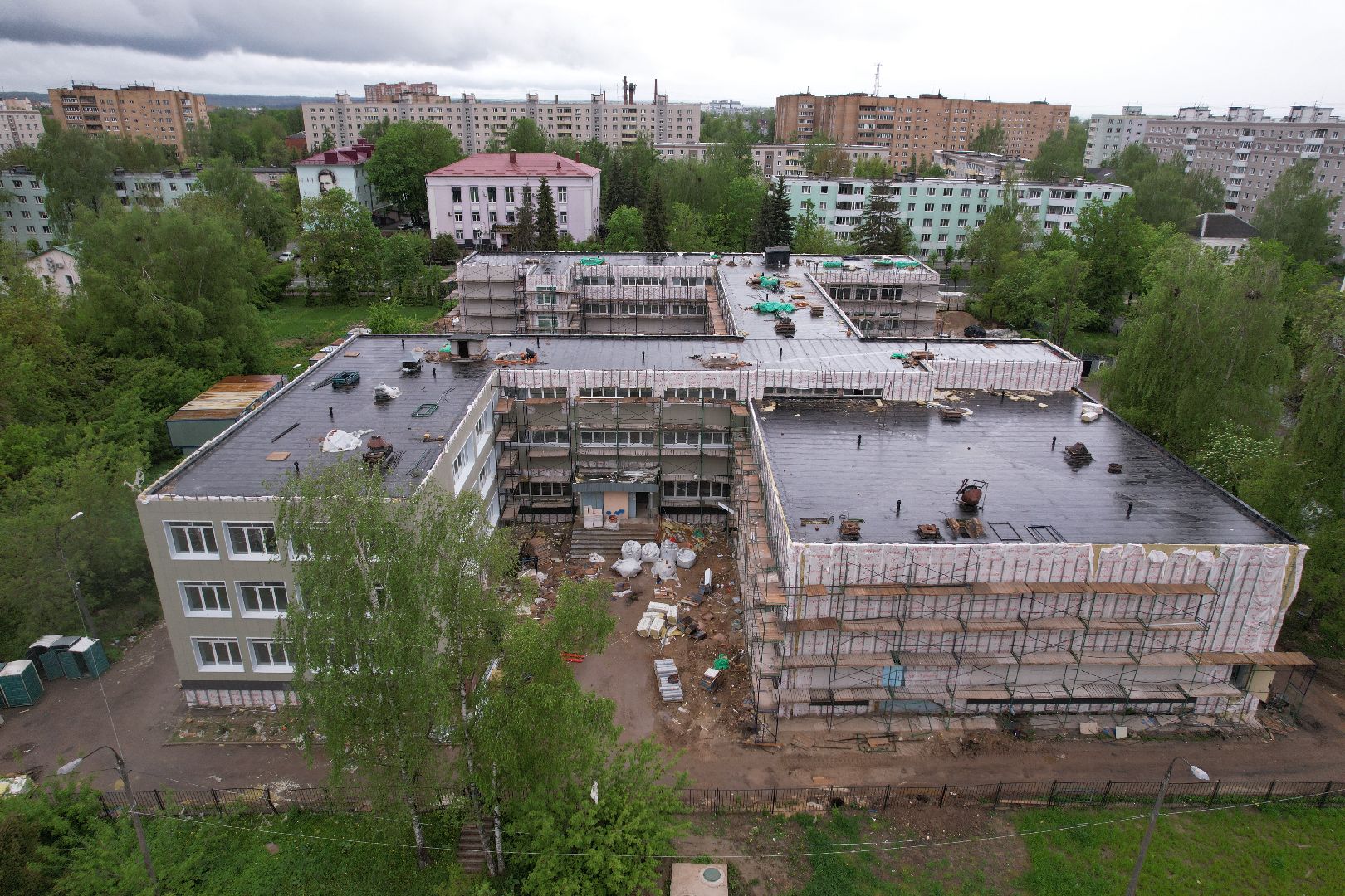 видео с коптера, гимназия им ВН Татищева, образование в клину,