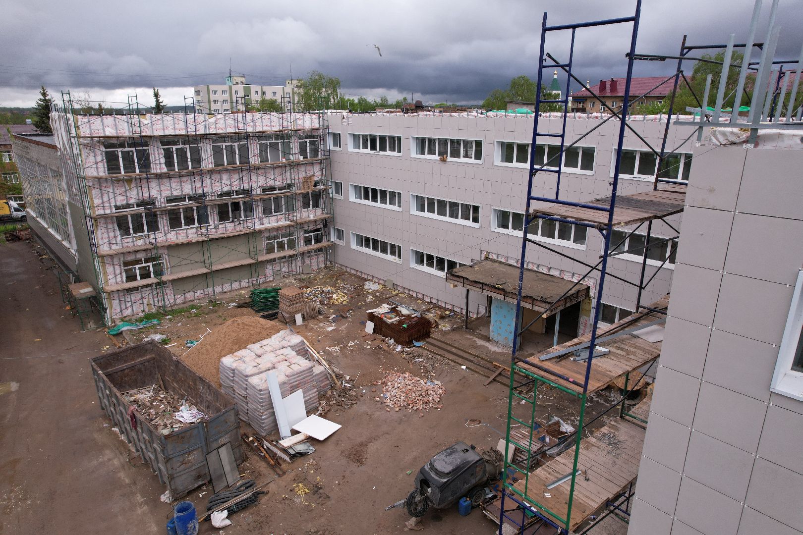 видео с коптера, гимназия им ВН Татищева, образование в клину,