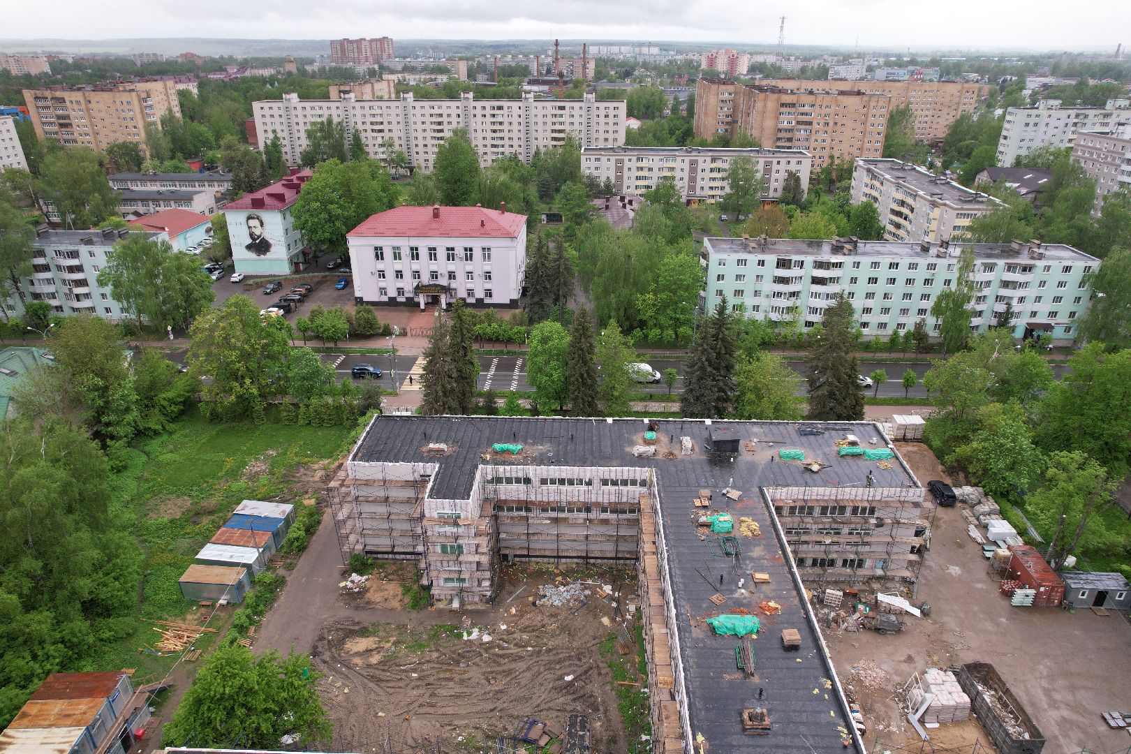 видео с коптера, гимназия им ВН Татищева, образование в клину,