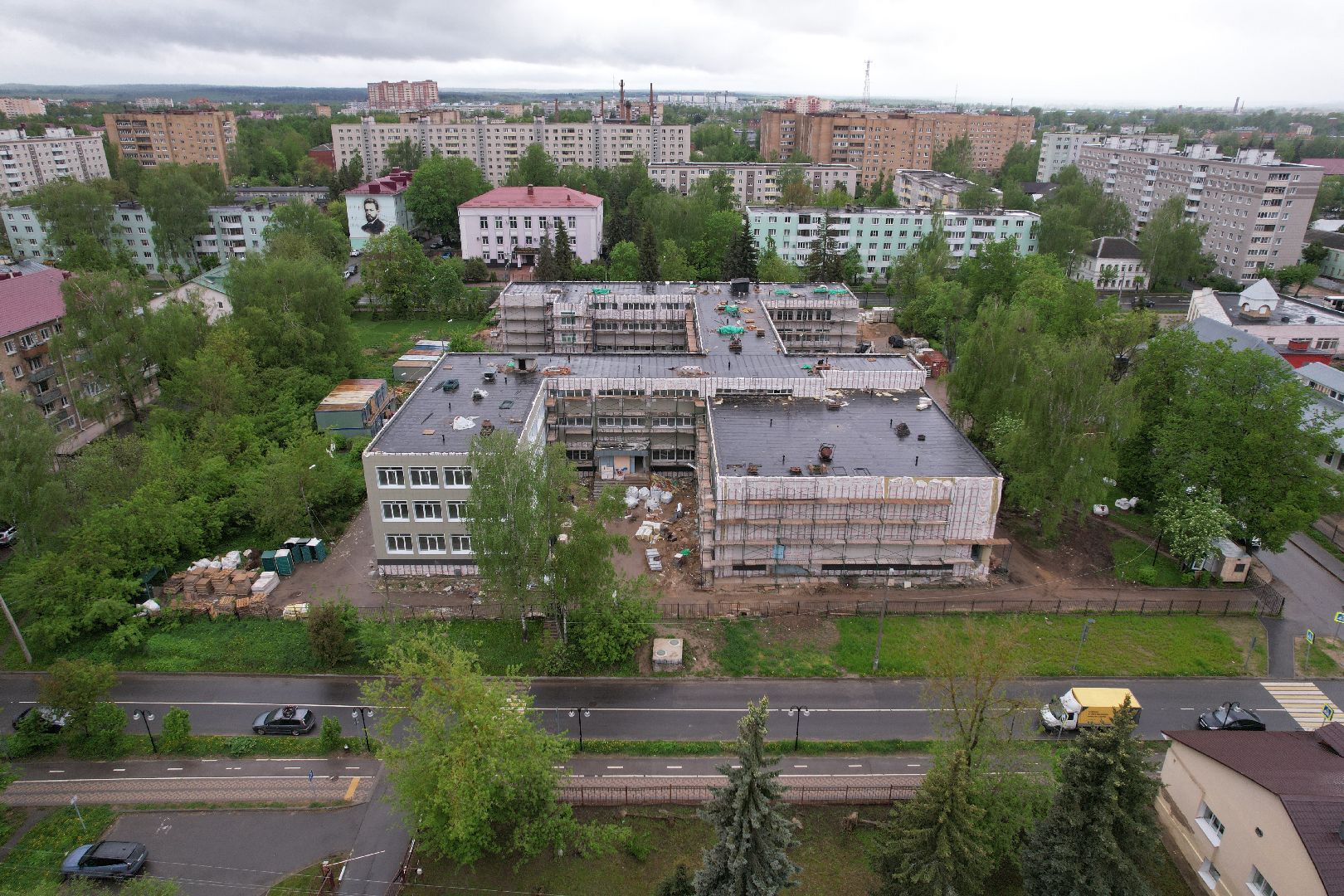 видео с коптера, гимназия им ВН Татищева, образование в клину,