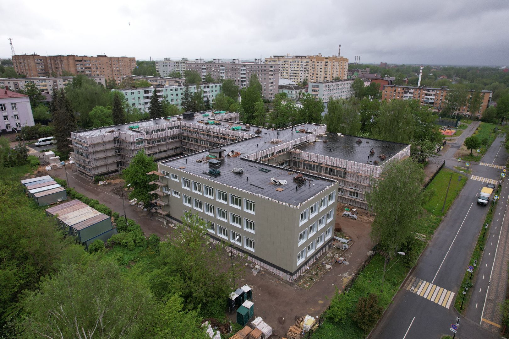 видео с коптера, гимназия им ВН Татищева, образование в клину,