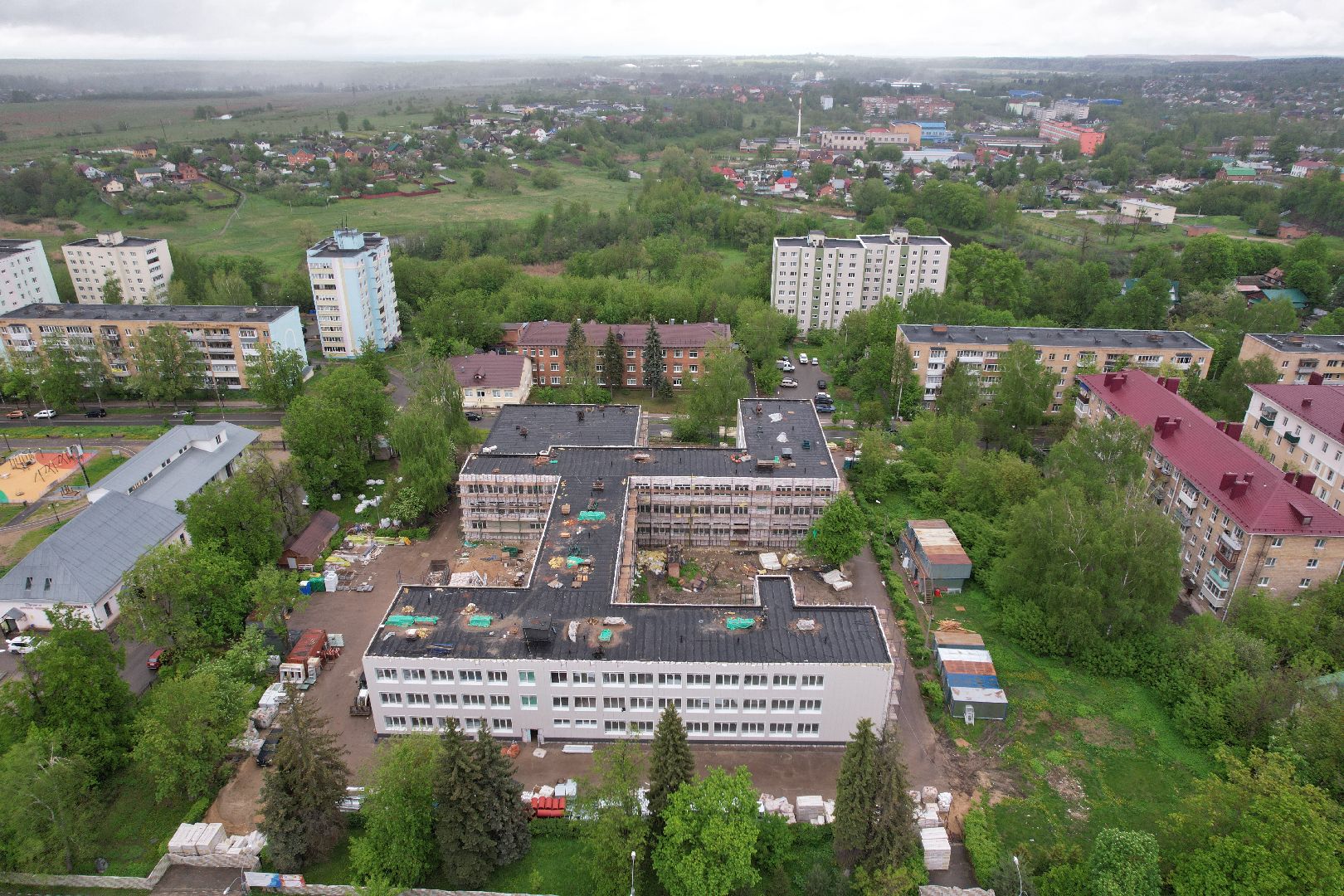 видео с коптера, гимназия им ВН Татищева, образование в клину,