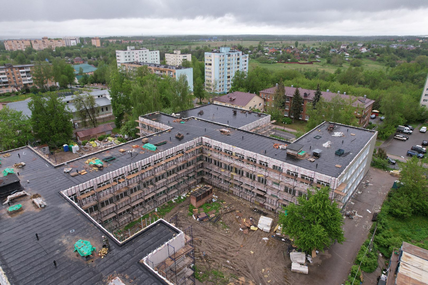 видео с коптера, гимназия им ВН Татищева, образование в клину,