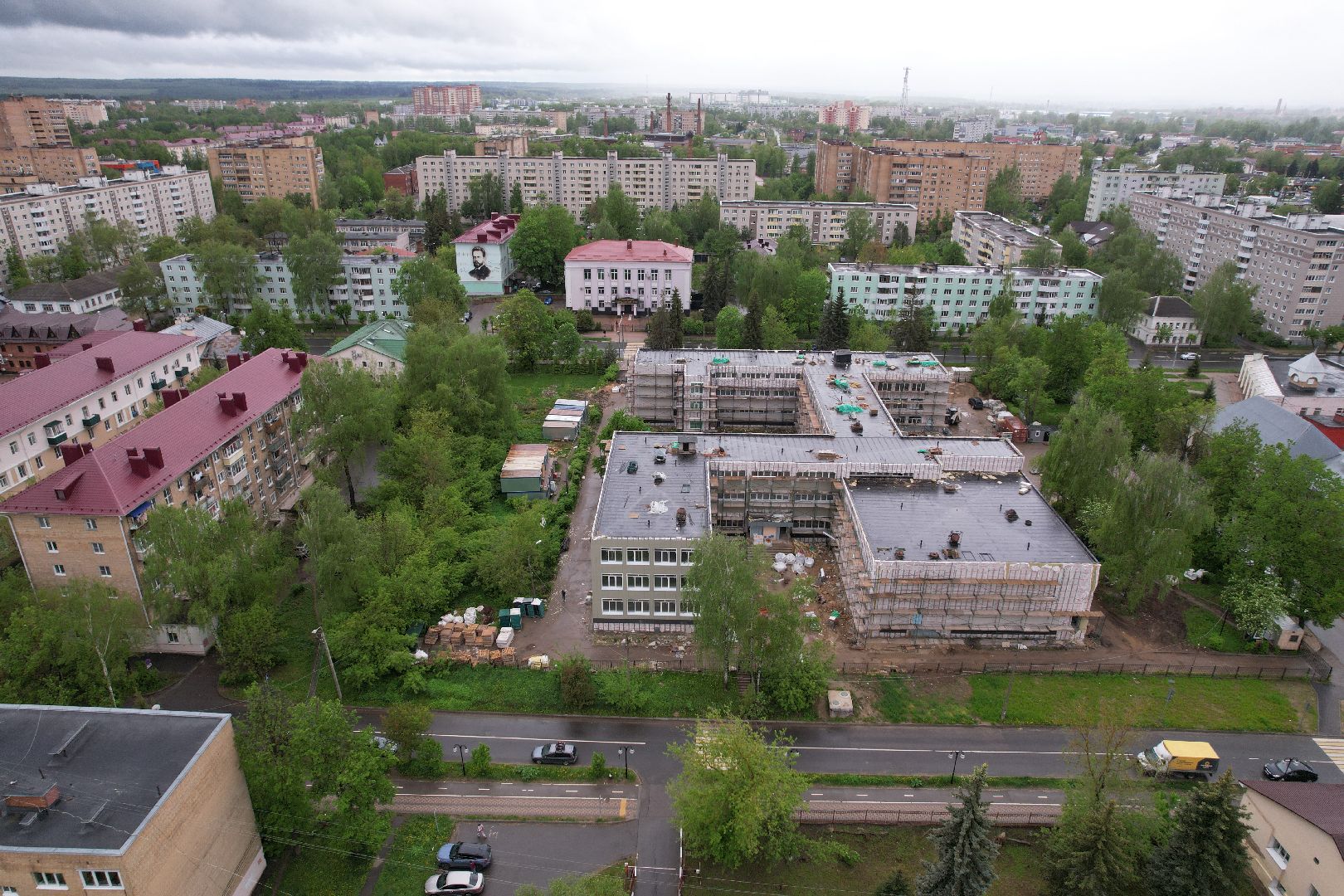 видео с коптера, гимназия им ВН Татищева, образование в клину,