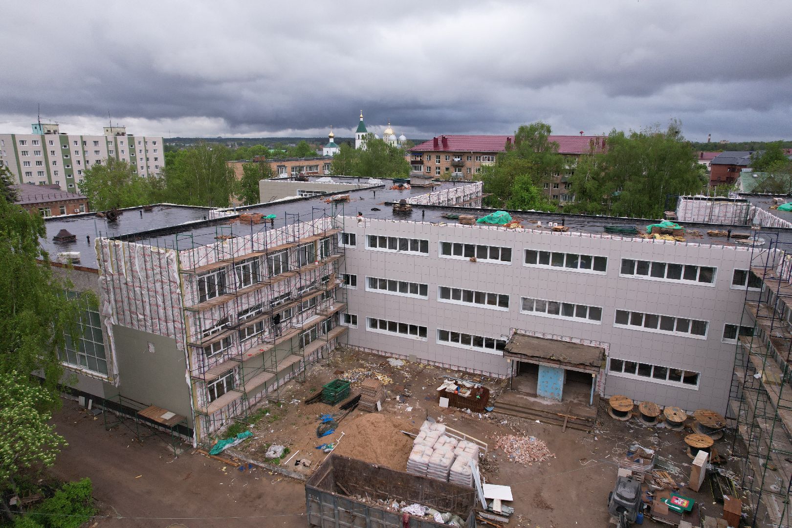 видео с коптера, гимназия им ВН Татищева, образование в клину,