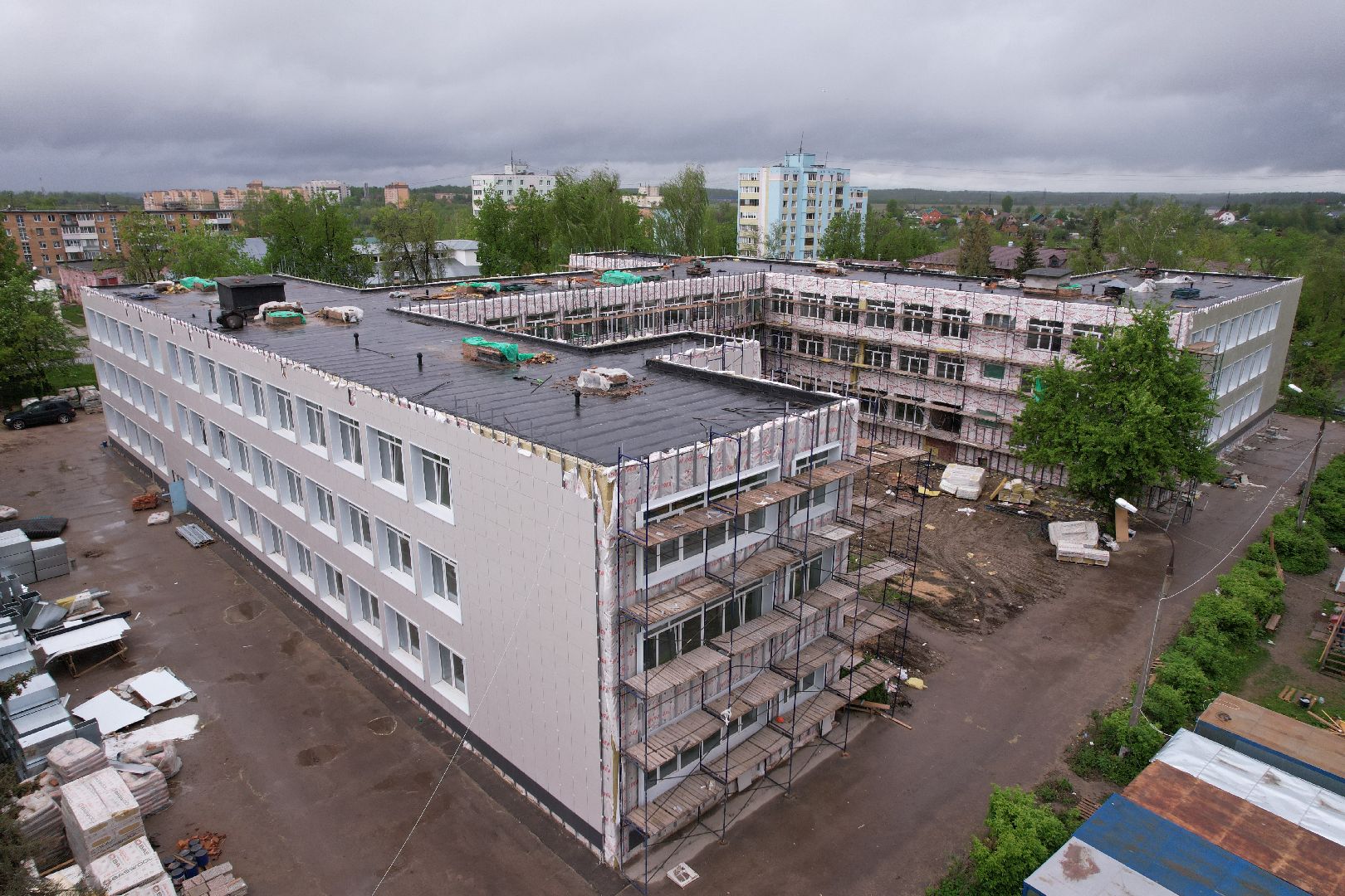 видео с коптера, гимназия им ВН Татищева, образование в клину,