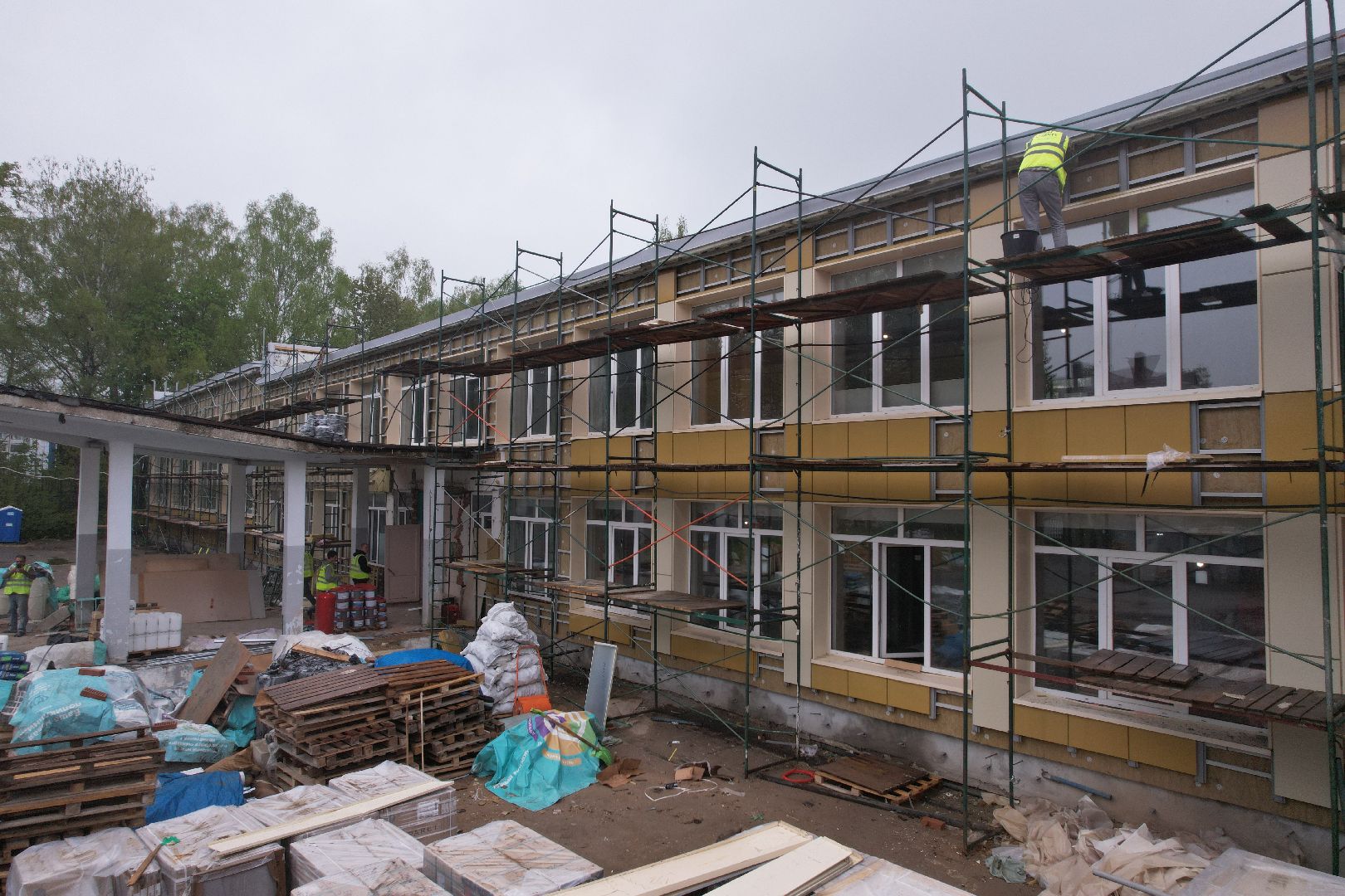 видео с коптера, школа содружество высоковск,