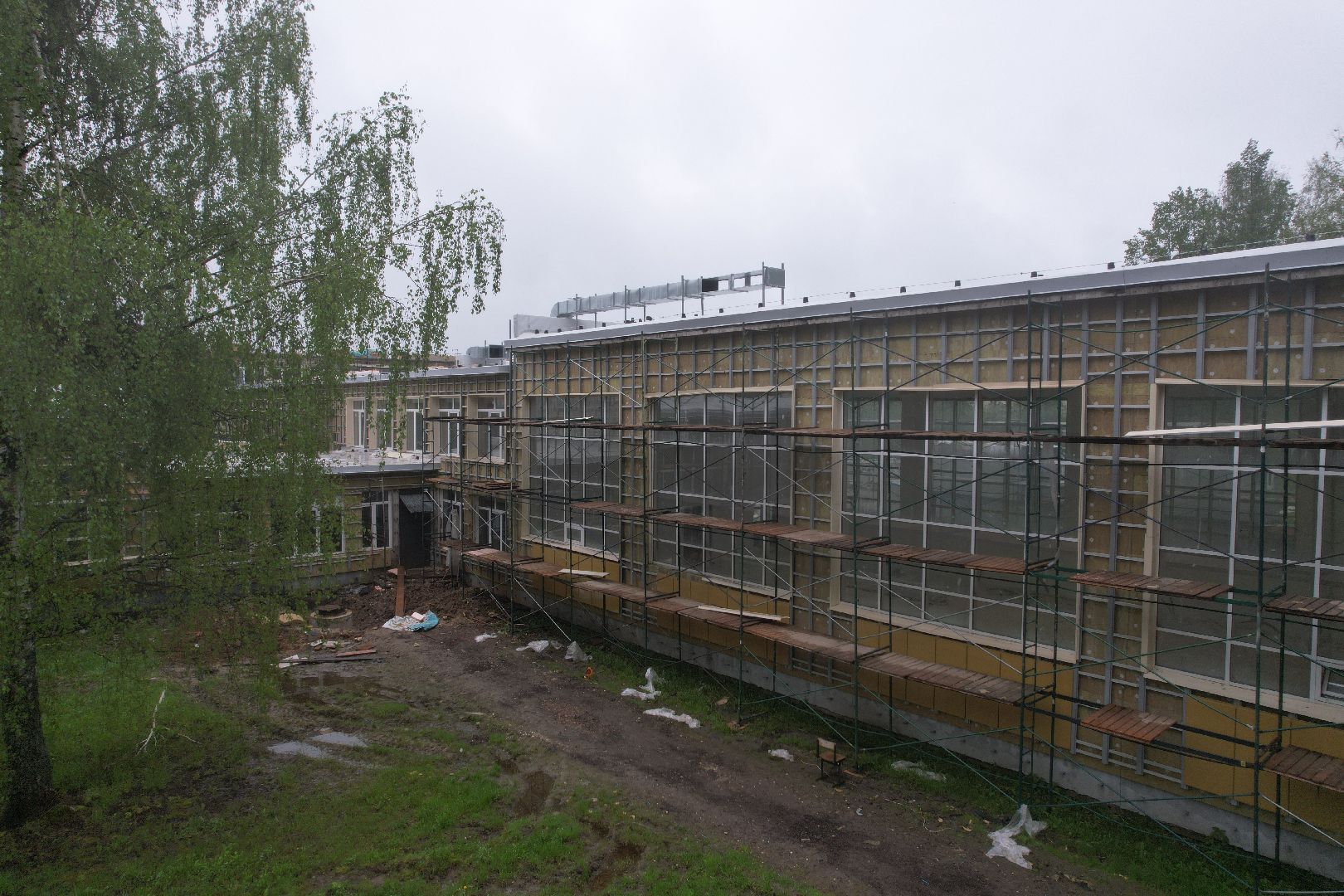 видео с коптера, школа содружество высоковск,