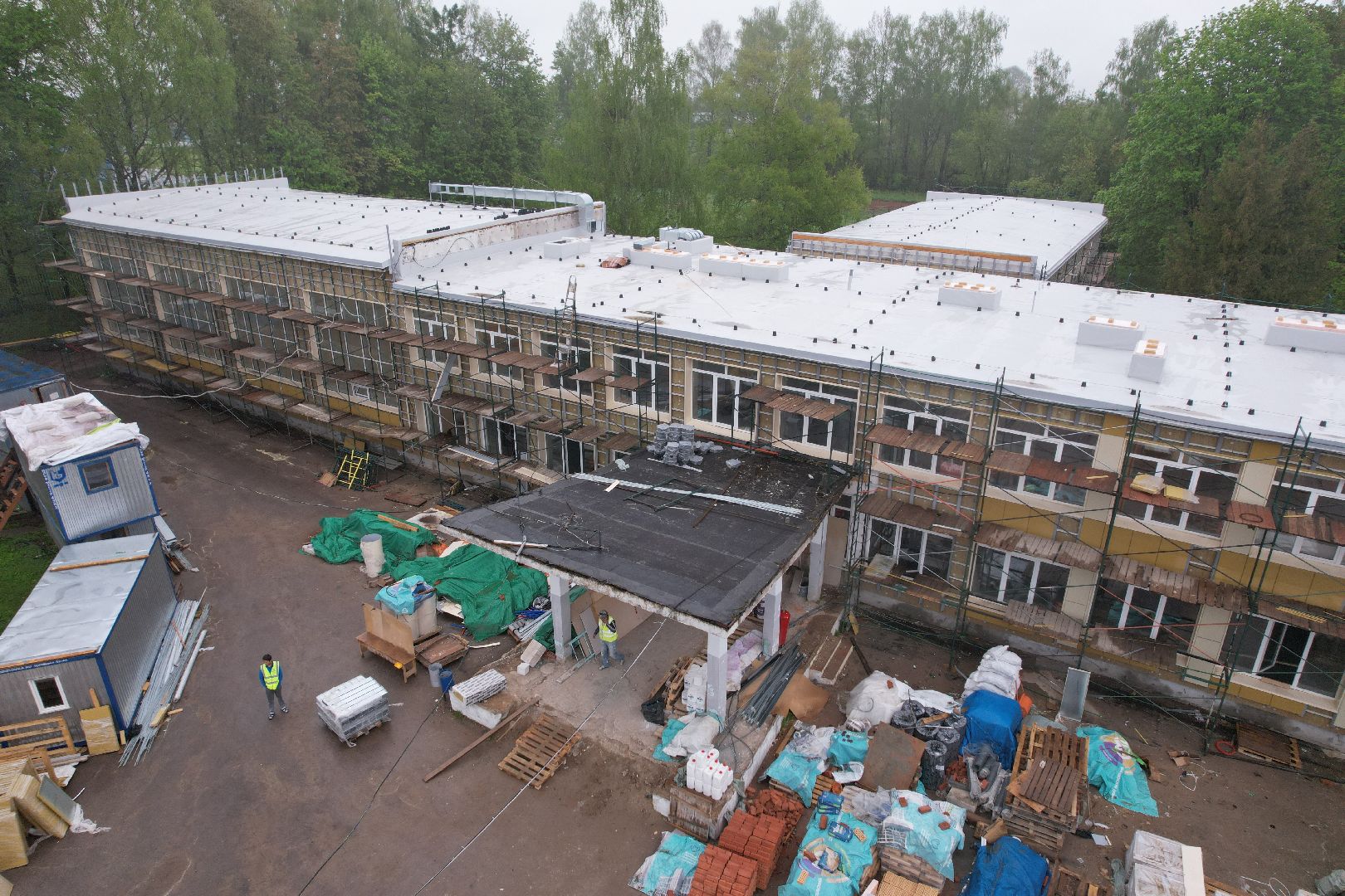 видео с коптера, школа содружество высоковск,