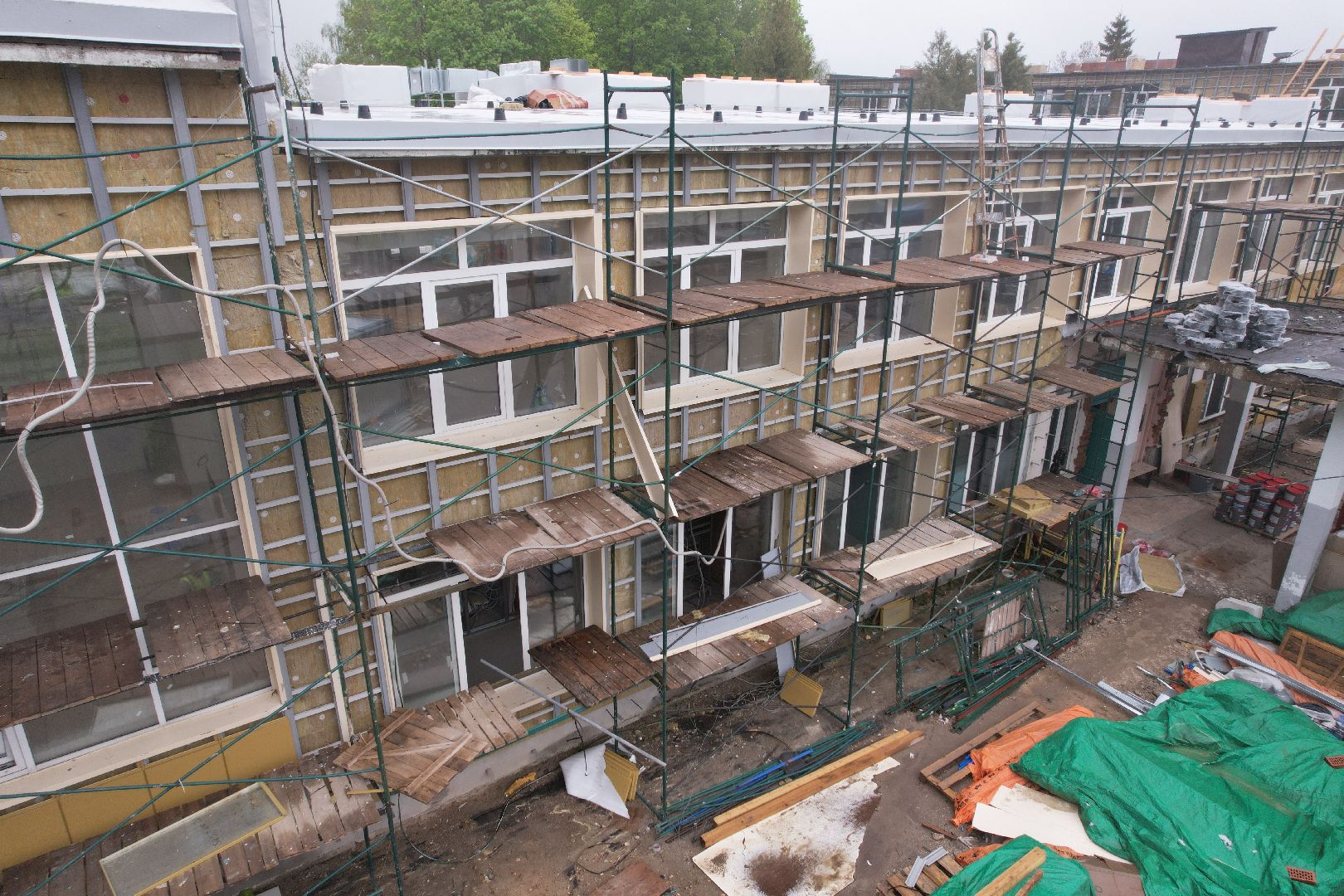 видео с коптера, школа содружество высоковск,