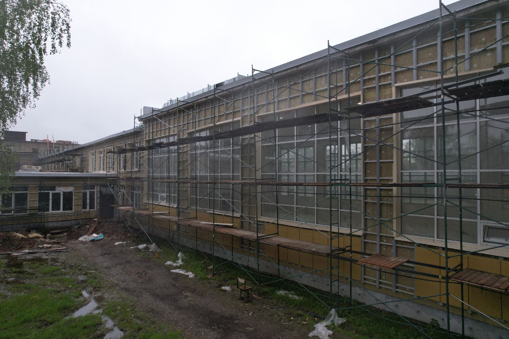 видео с коптера, школа содружество высоковск,