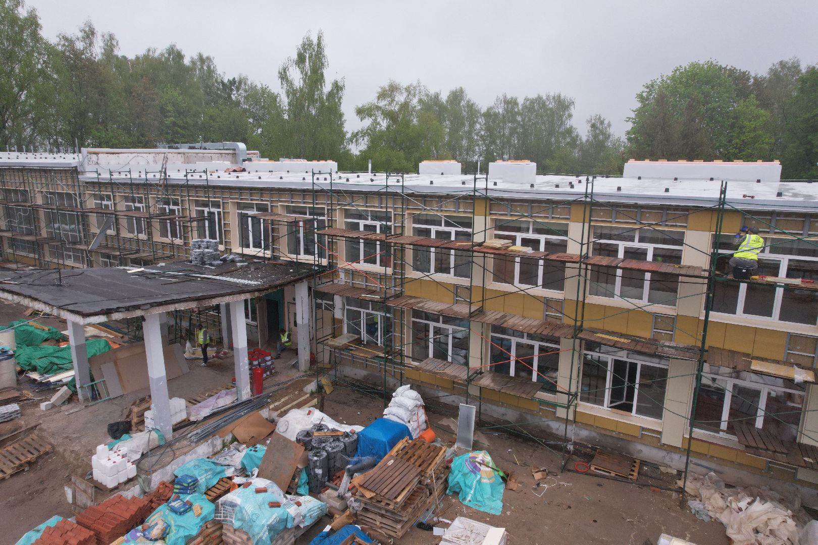 видео с коптера, школа содружество высоковск,