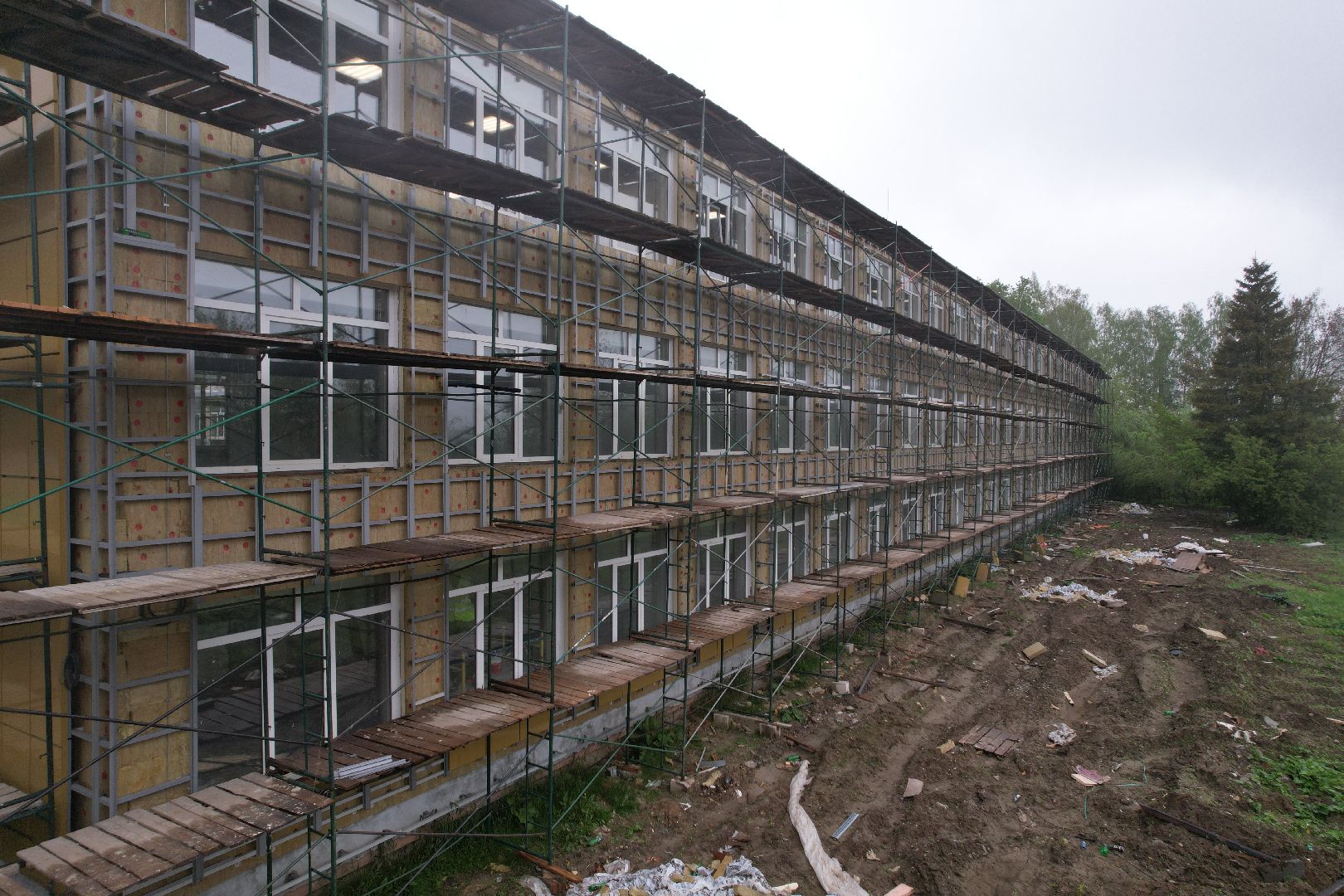 видео с коптера, школа содружество высоковск,