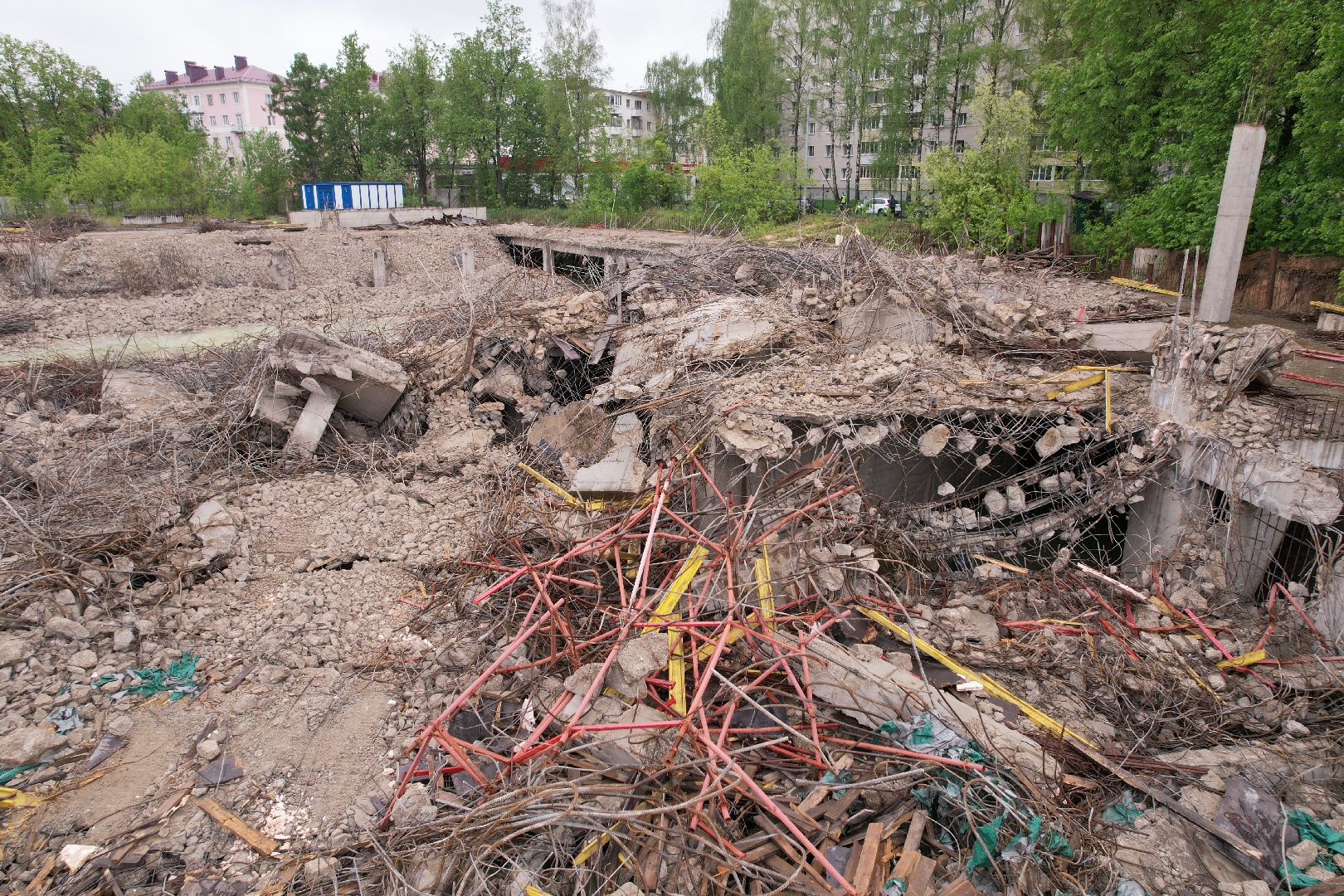 видео с коптера, снос трц в клину, благоустройство в клину,