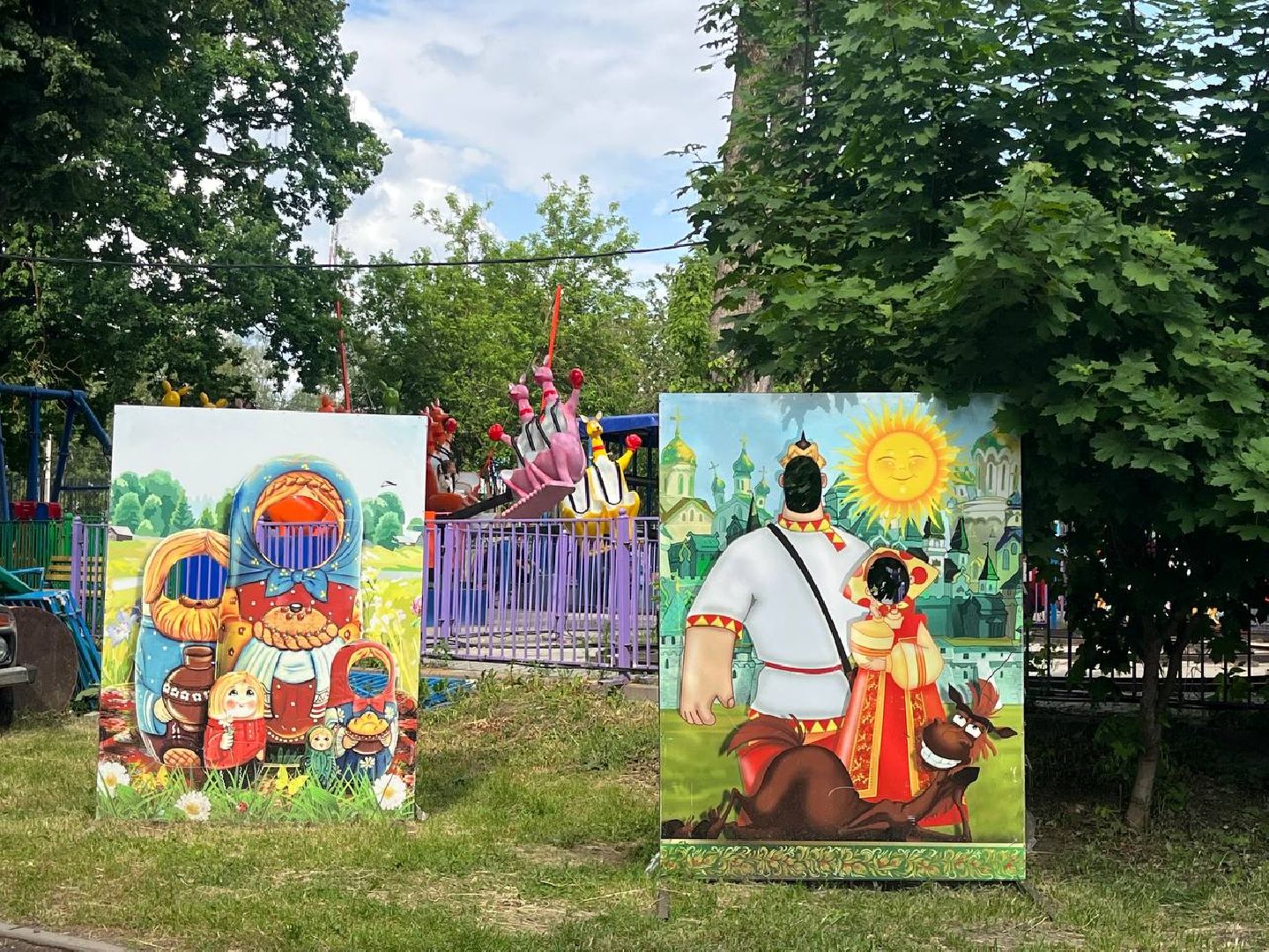 Истра, парк аттракционов, дети,