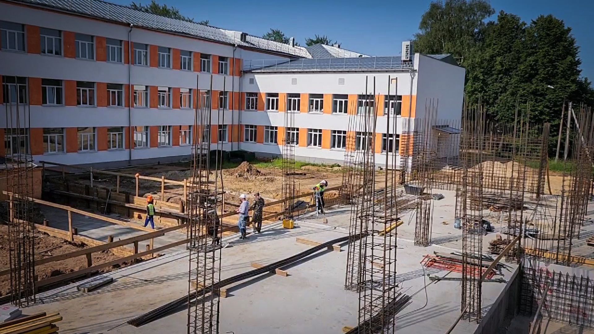 бронницы , строительство пристройки к лицею , новый корпус лицея в бронницах,