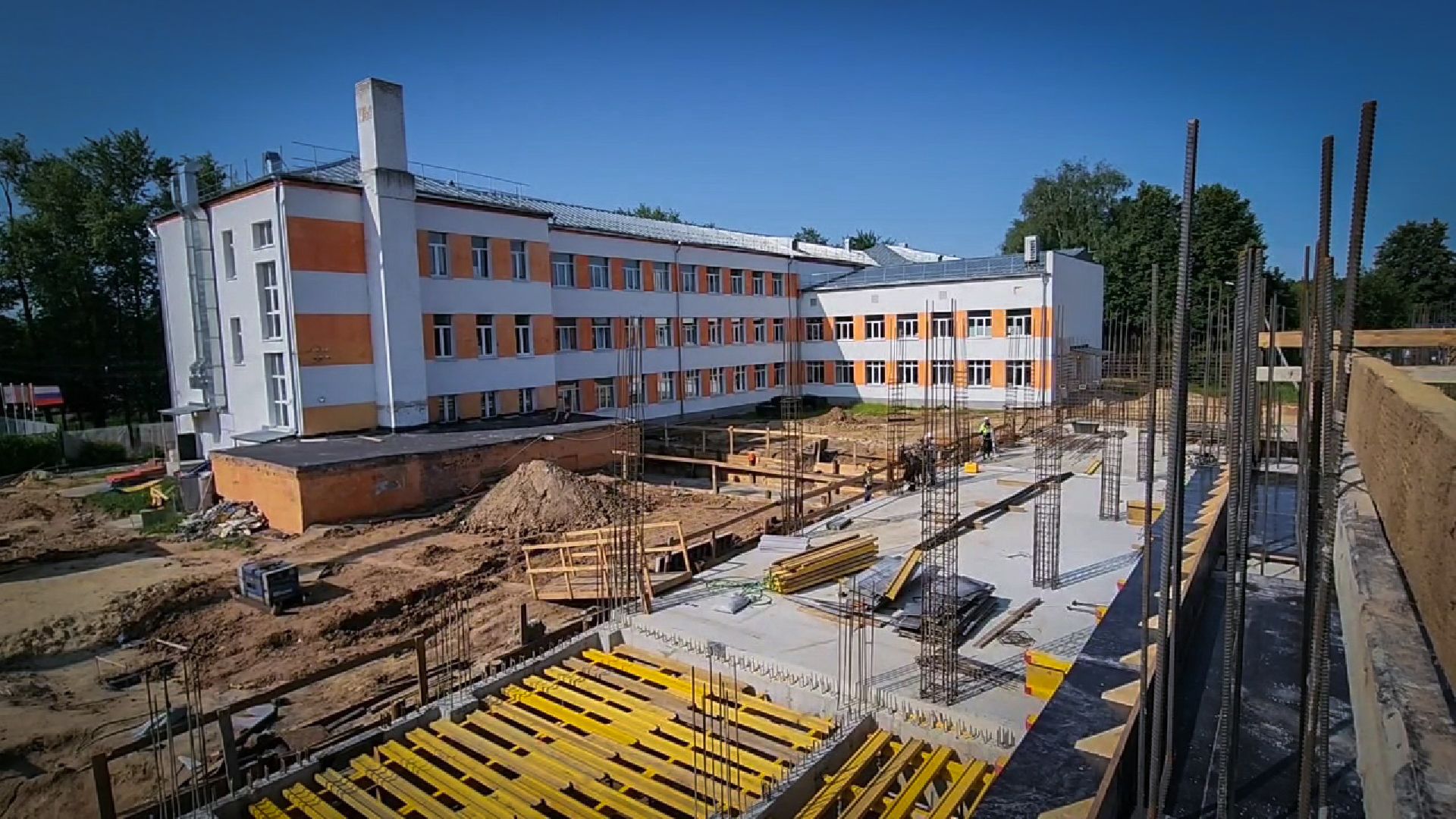 бронницы , строительство пристройки к лицею , новый корпус лицея в бронницах,