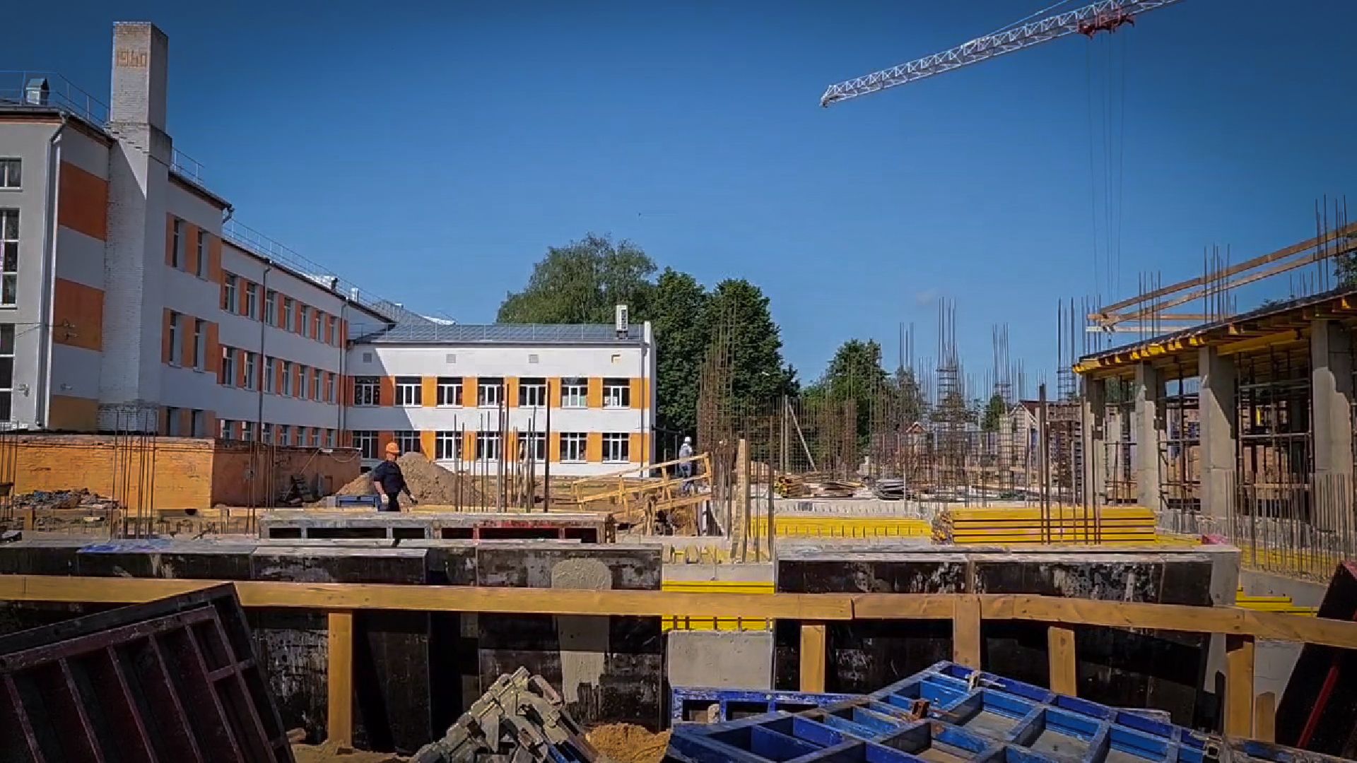 бронницы , строительство пристройки к лицею , новый корпус лицея в бронницах,