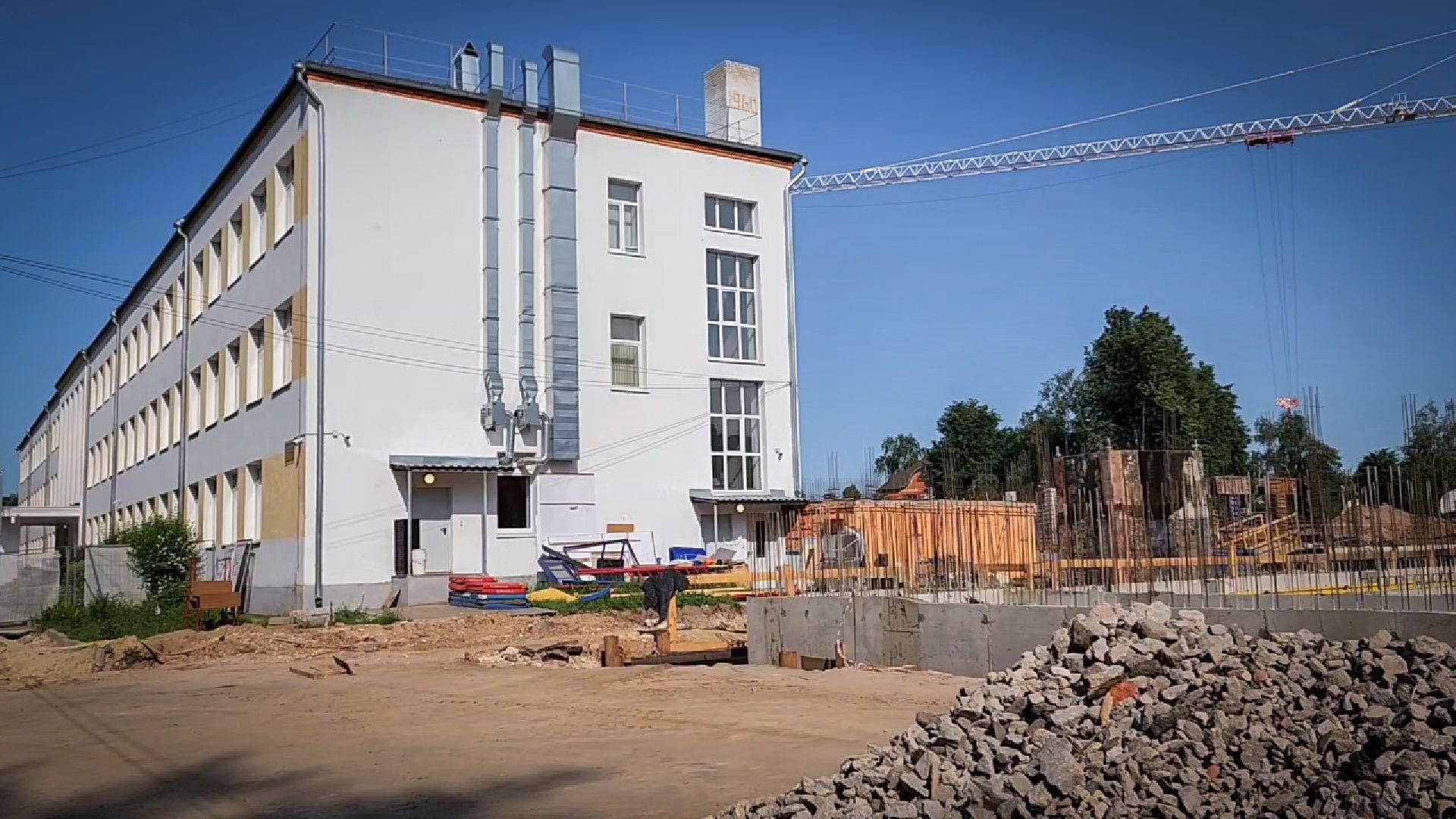 бронницы , строительство пристройки к лицею , новый корпус лицея в бронницах,