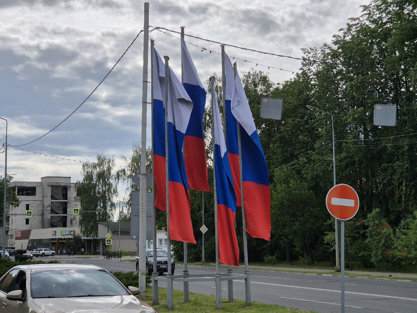 дубна, деньроссии, триколор, украшениедубны,