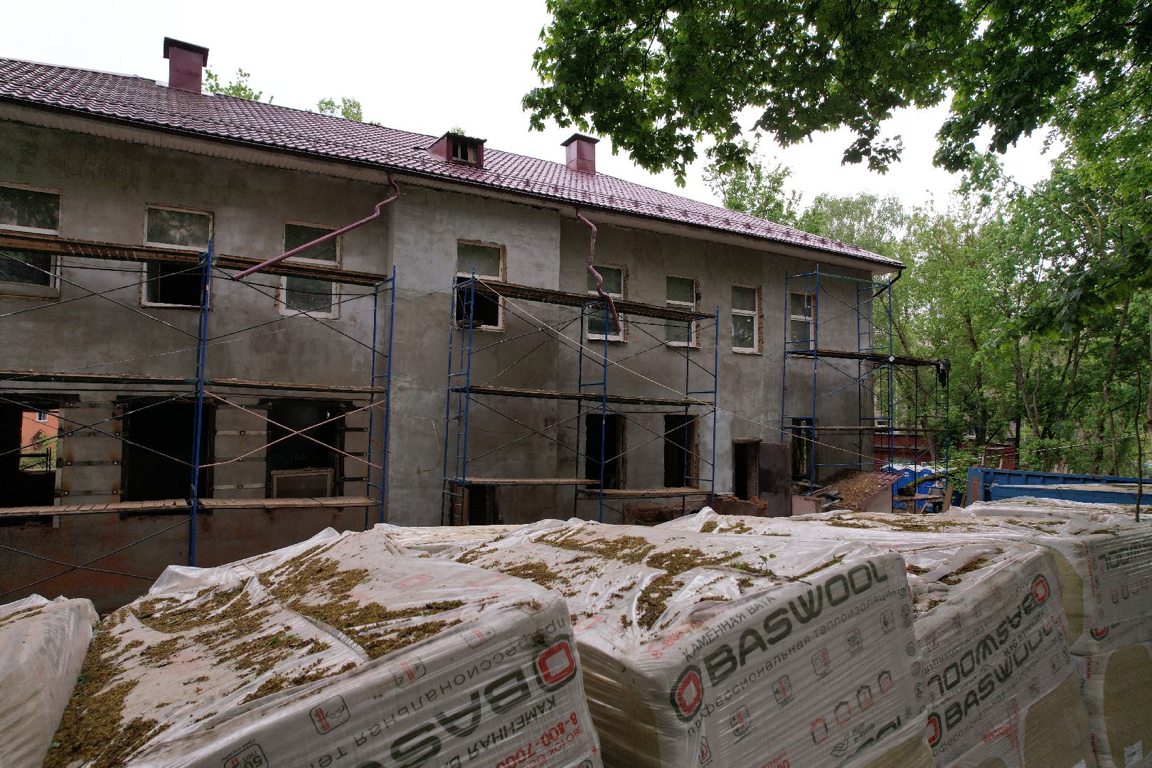 видео с коптера, ремонт детского сада клин,