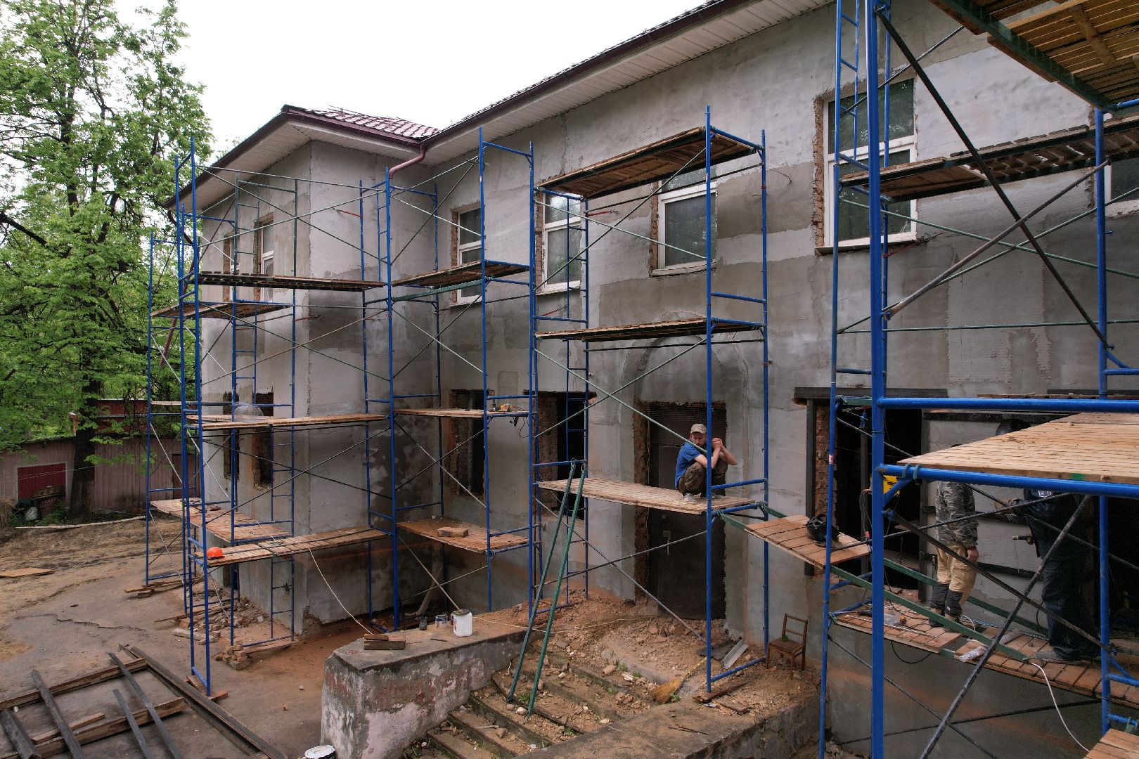 видео с коптера, ремонт детского сада клин,