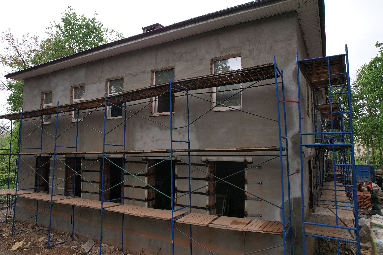 видео с коптера, ремонт детского сада клин,