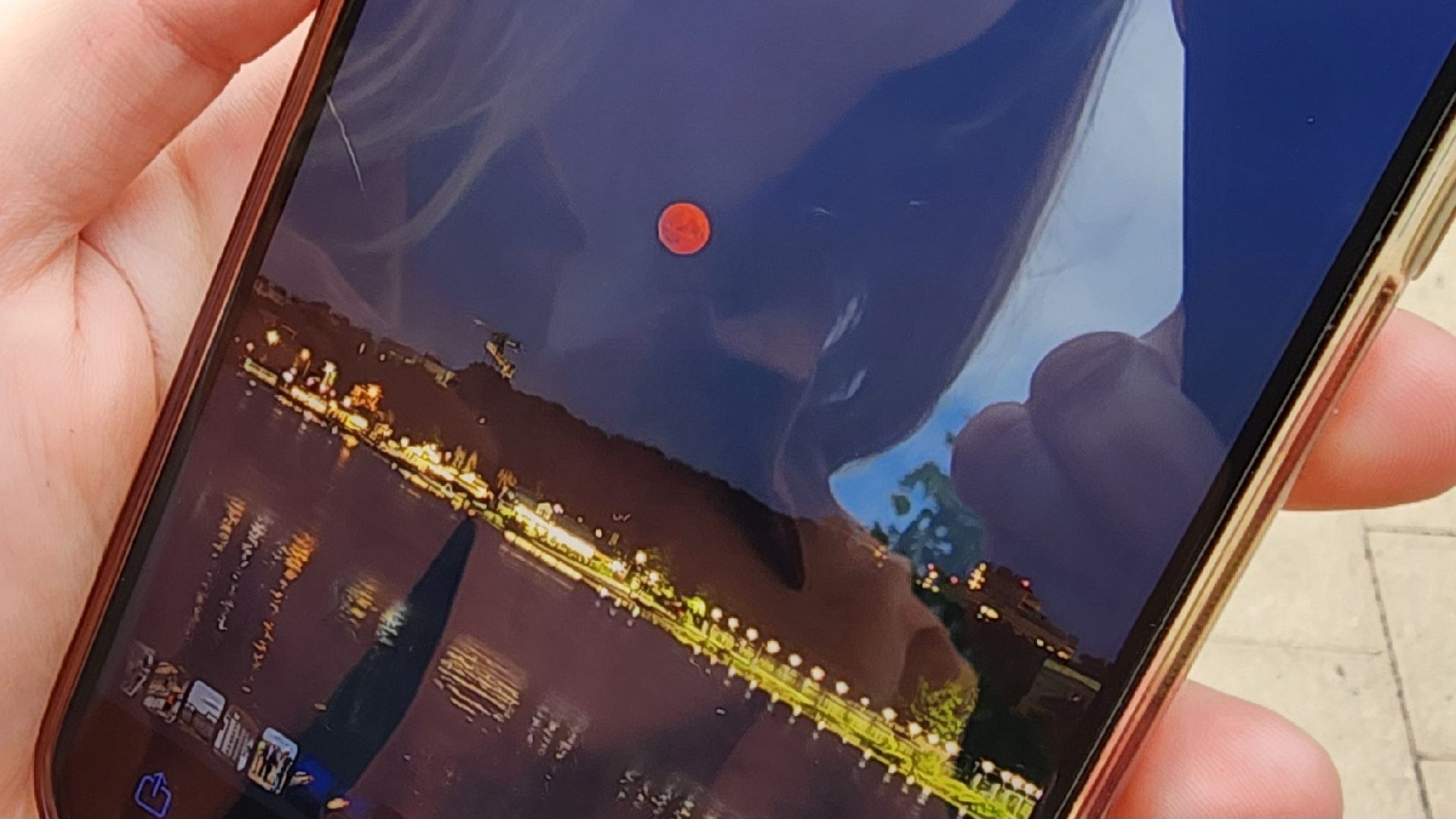 солнечногорск, клубничная луна, фотография, редкое явление,