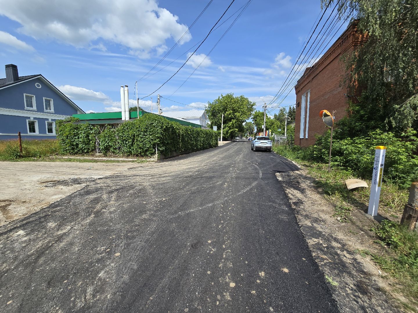 Коломна, дорожный ремонт, новый асфальт, пляж,