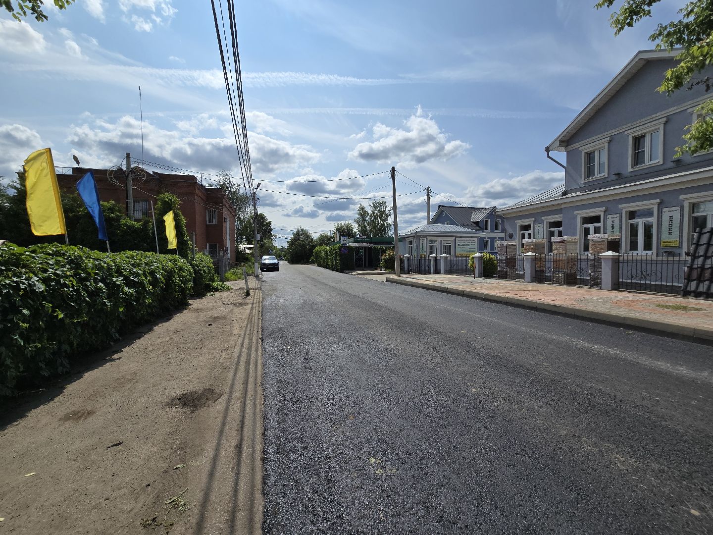 Коломна, дорожный ремонт, новый асфальт, пляж,