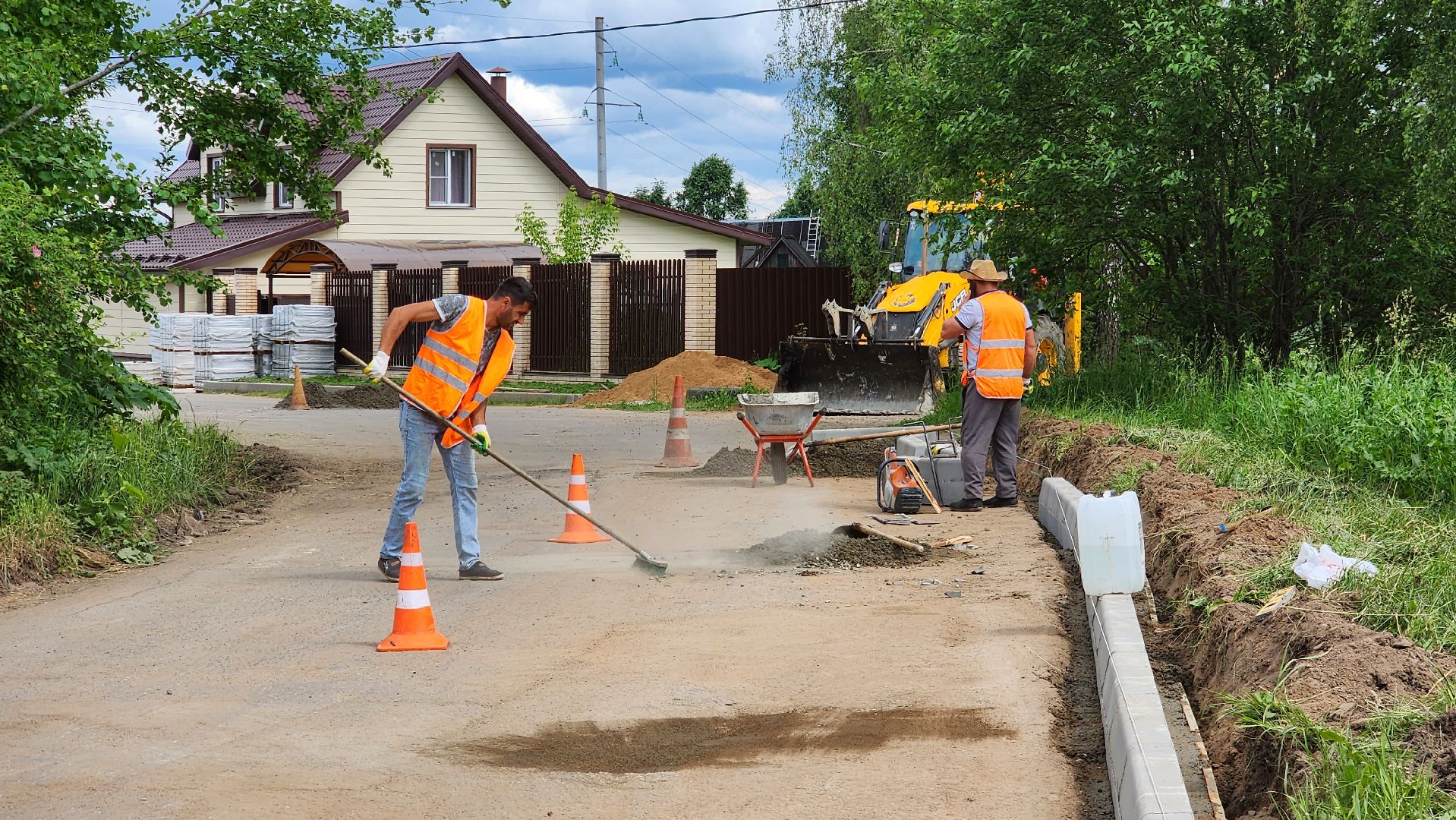 истра, ремонт дорог, строительство тротуара,