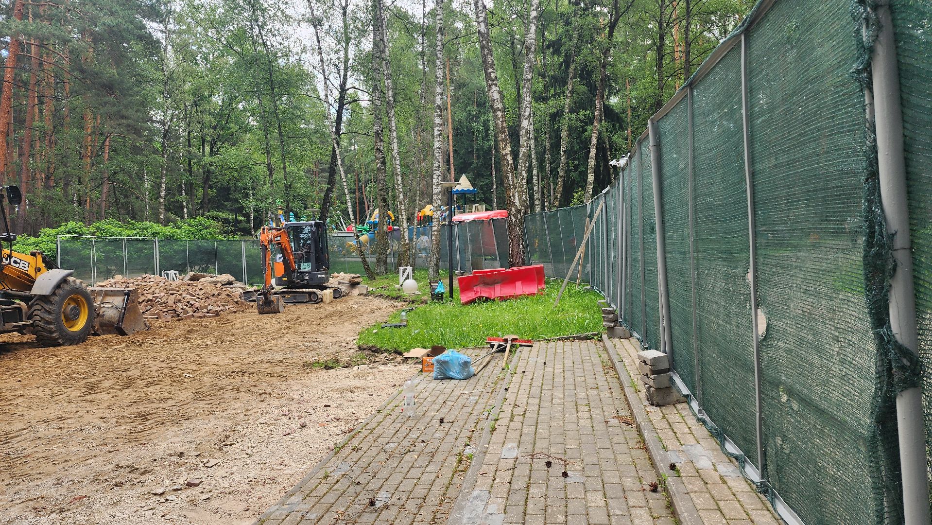 строительство, демонтаж, зона отдыха, место отыха, парк, парк елочки, домодедово,  благоустройство,