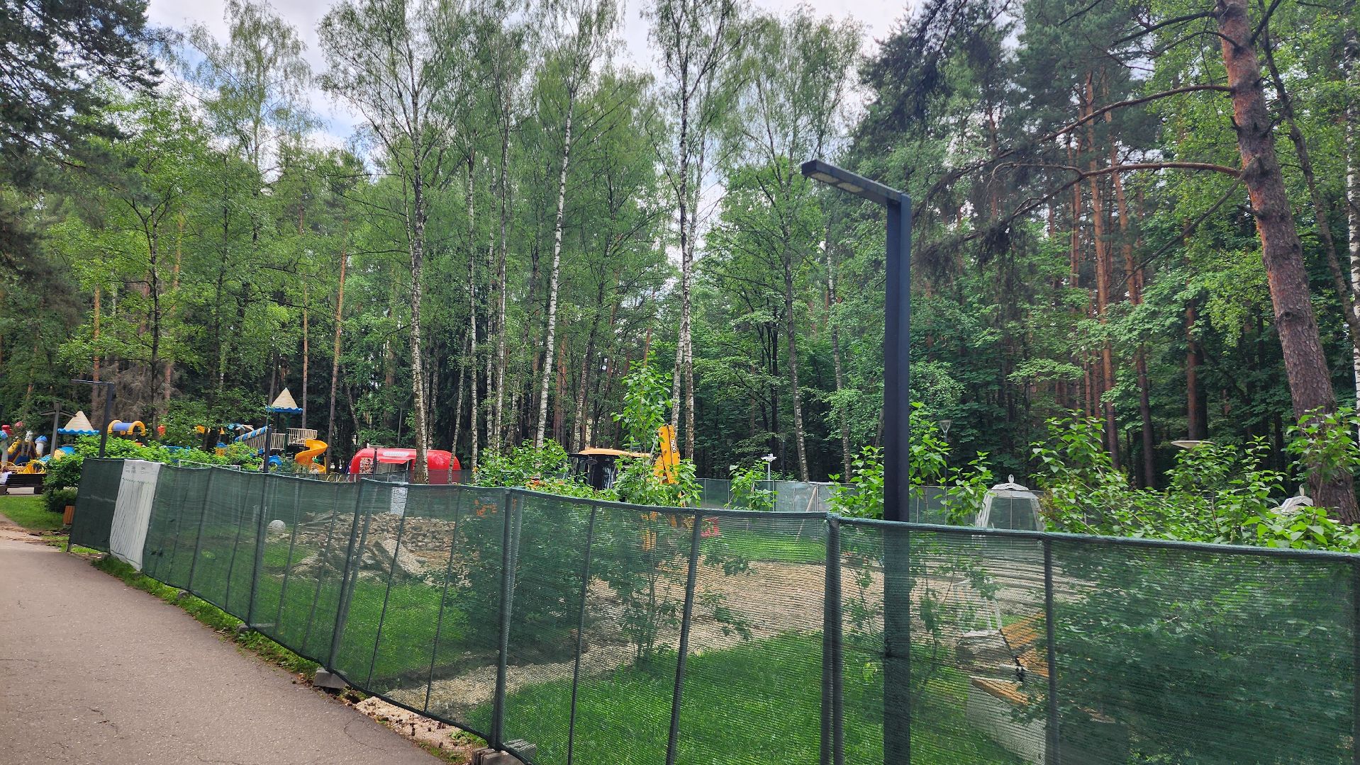 строительство, демонтаж, зона отдыха, место отыха, парк, парк елочки, домодедово,  благоустройство,