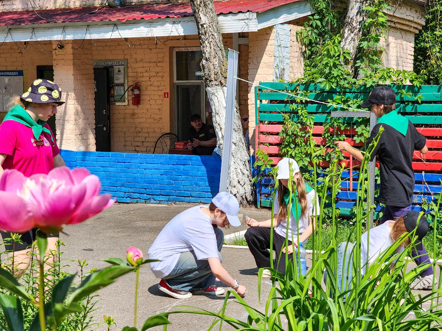 Подольск, День России, Лагерь Ромашка, Дети, Патриотизм, Рисунки мелом,конкурс рисунков,