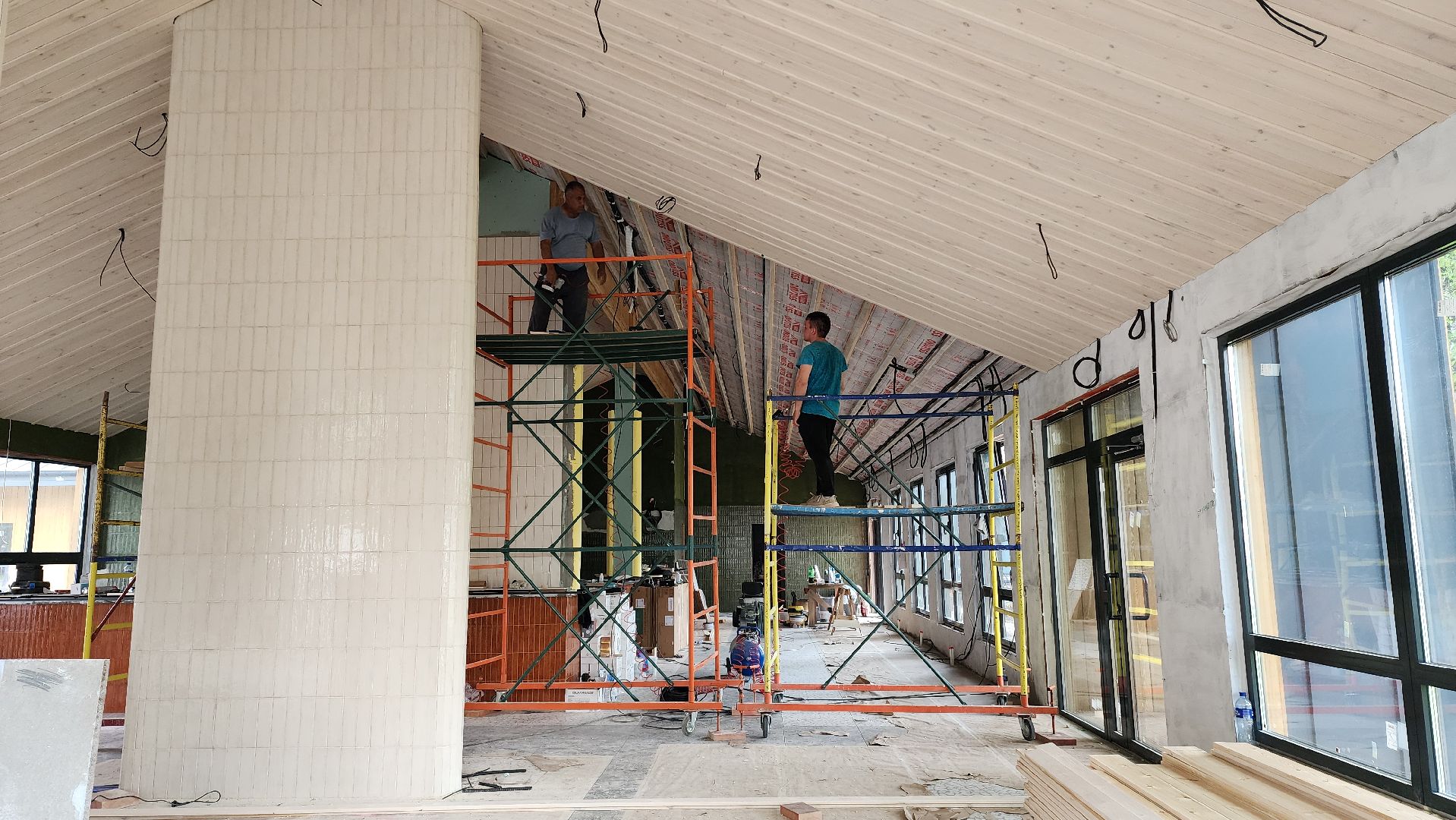 Кафе в парке, Центральный парк , Лобня, внутренняя отделка,