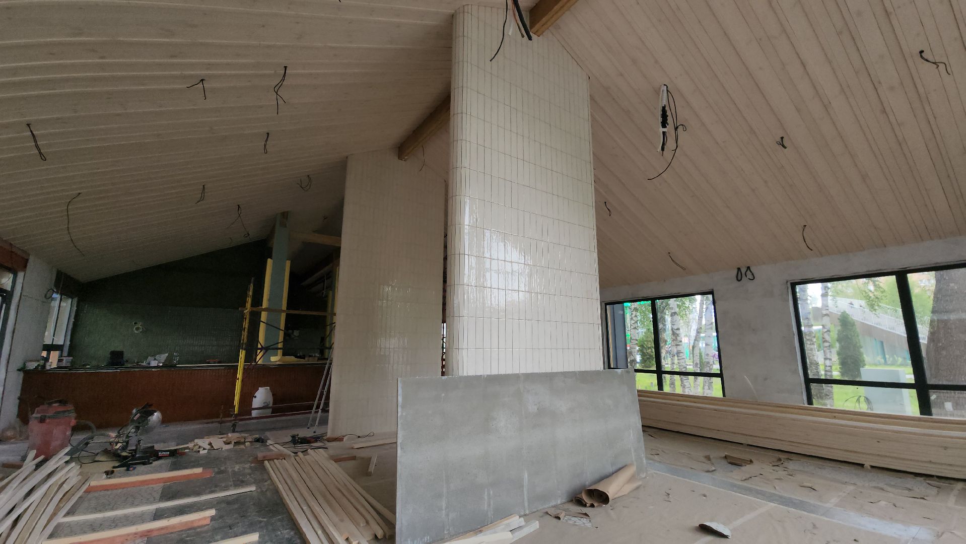 Кафе в парке, Центральный парк , Лобня, внутренняя отделка,