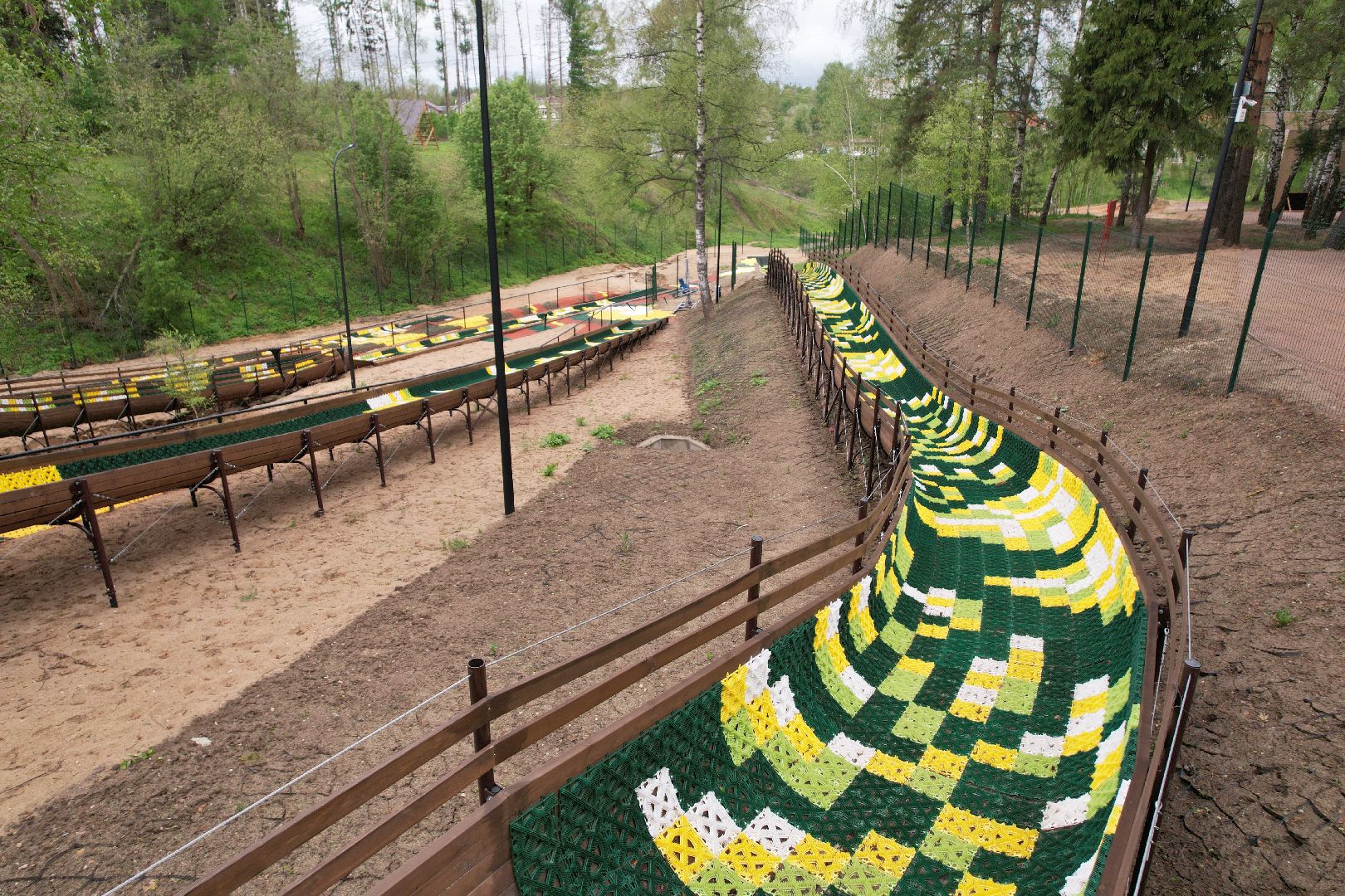 видео с коптера, Талицкий лес, тюбинговая трасса в клину,